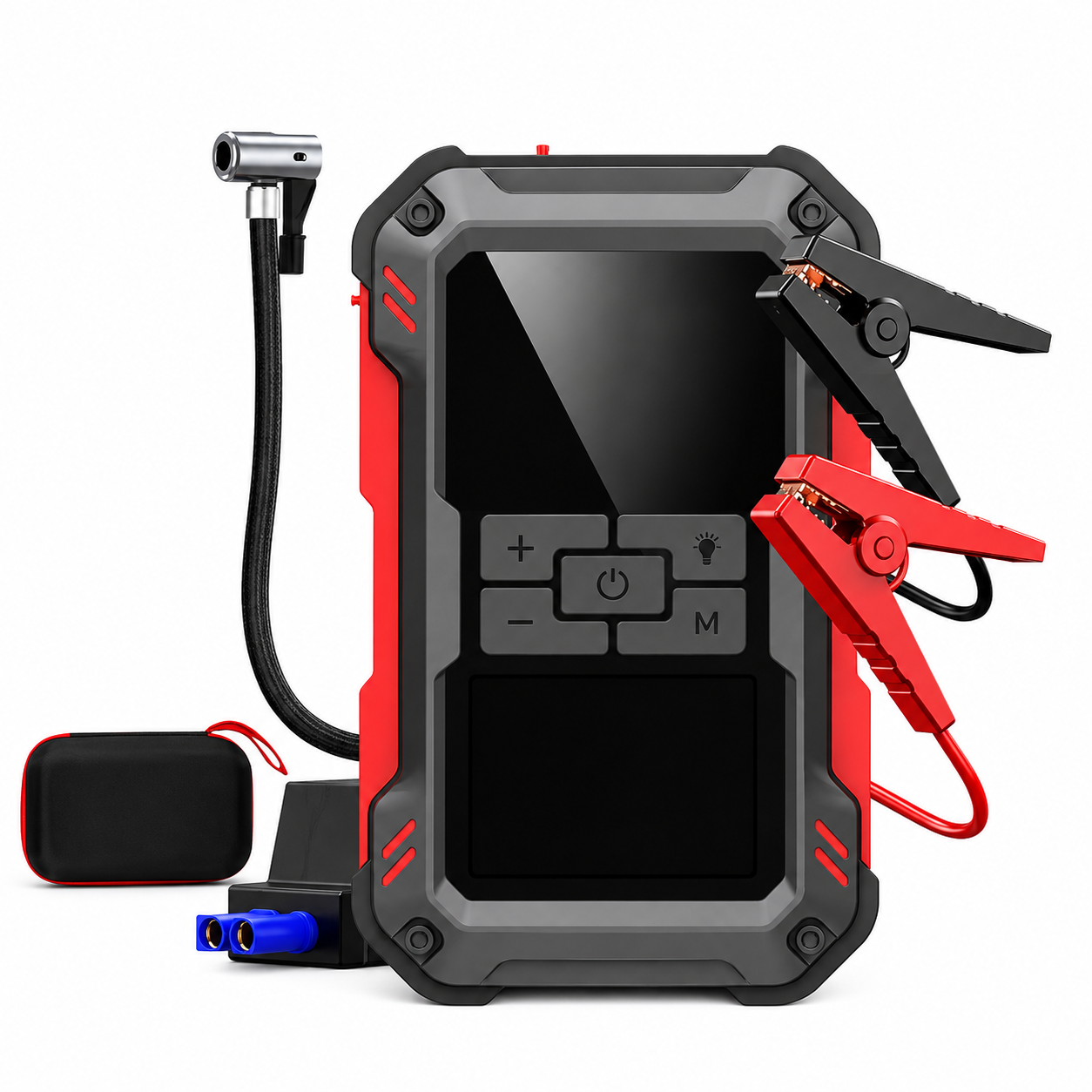 Portable Car Battery Jump Starter With Air Pump