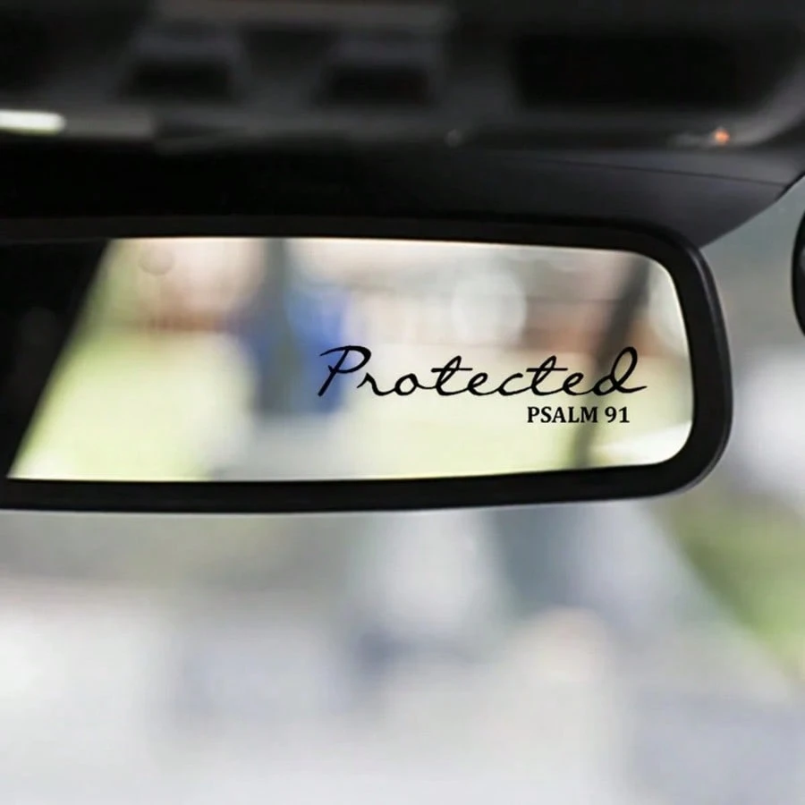 Protected Psalm 91 Car Mirror Decal Waterproof Sticker