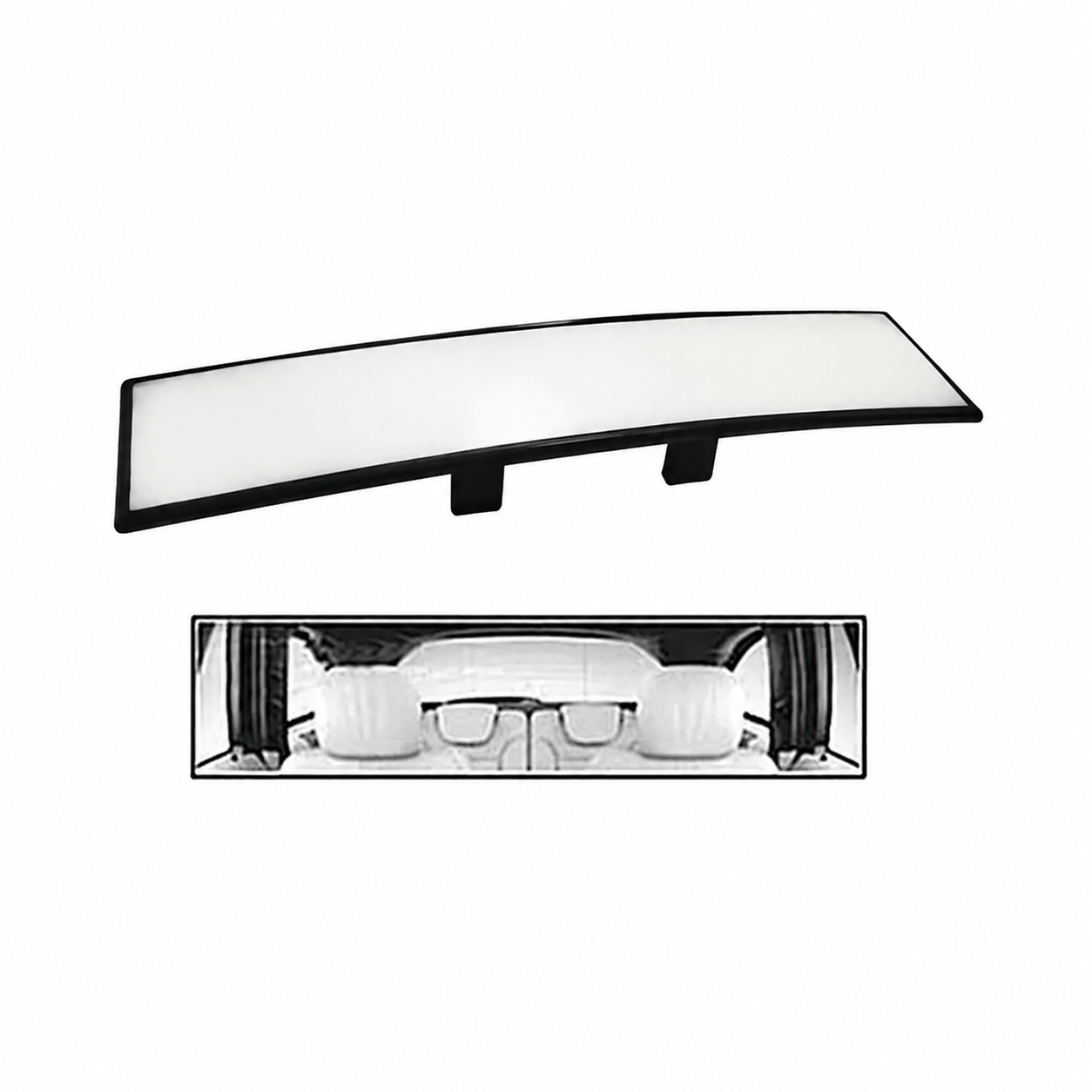 High Definition Universal Panoramic Clip On Rearview Mirror For Cars SUVs And Trucks
