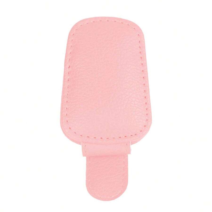 Magnetic Leather Eyeglasses Clip For Car Sun Visor Interior Accessory