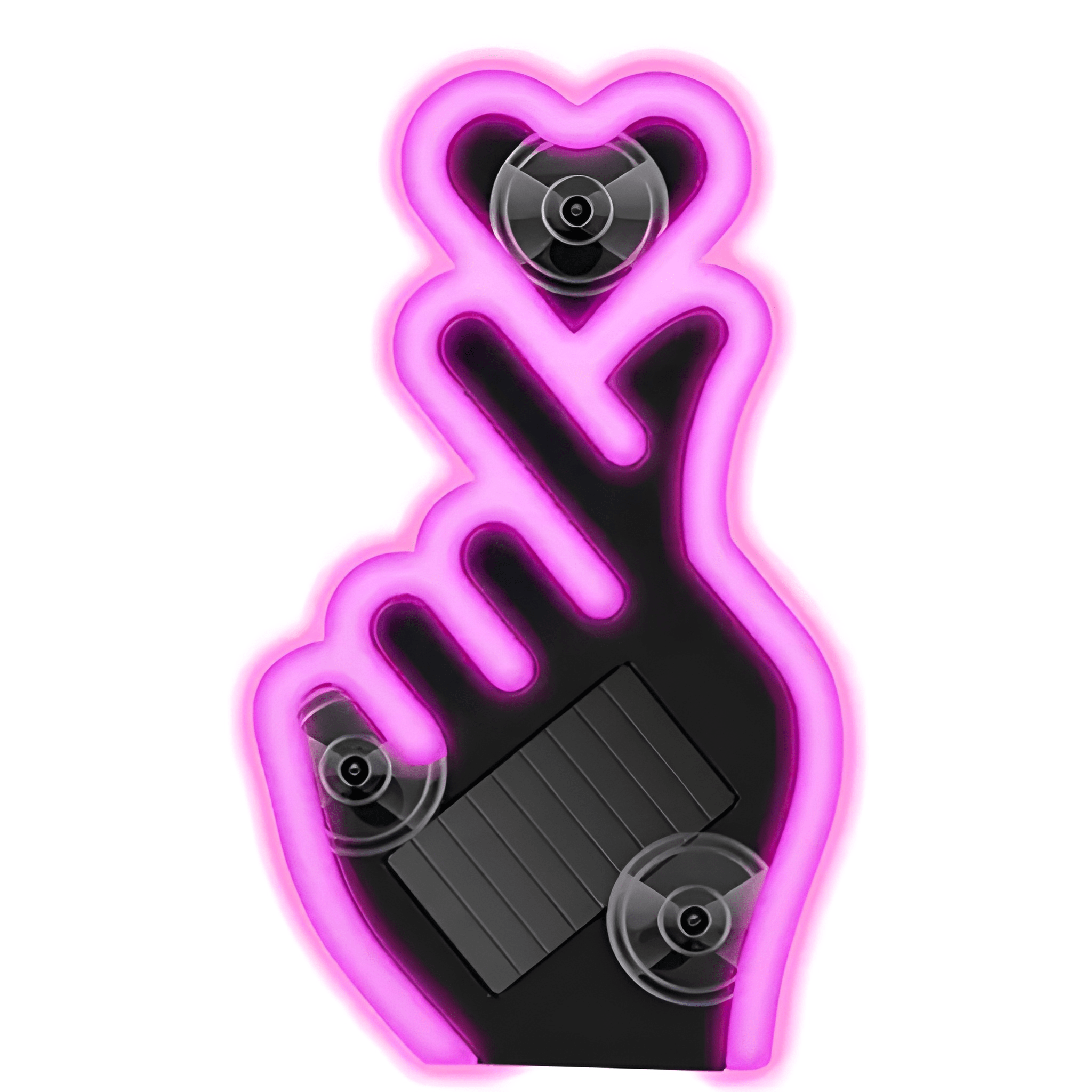 Solar Powered LED Heart Shape C-Pillar Neon Light Eco-Friendly Wireless Car Interior Decor