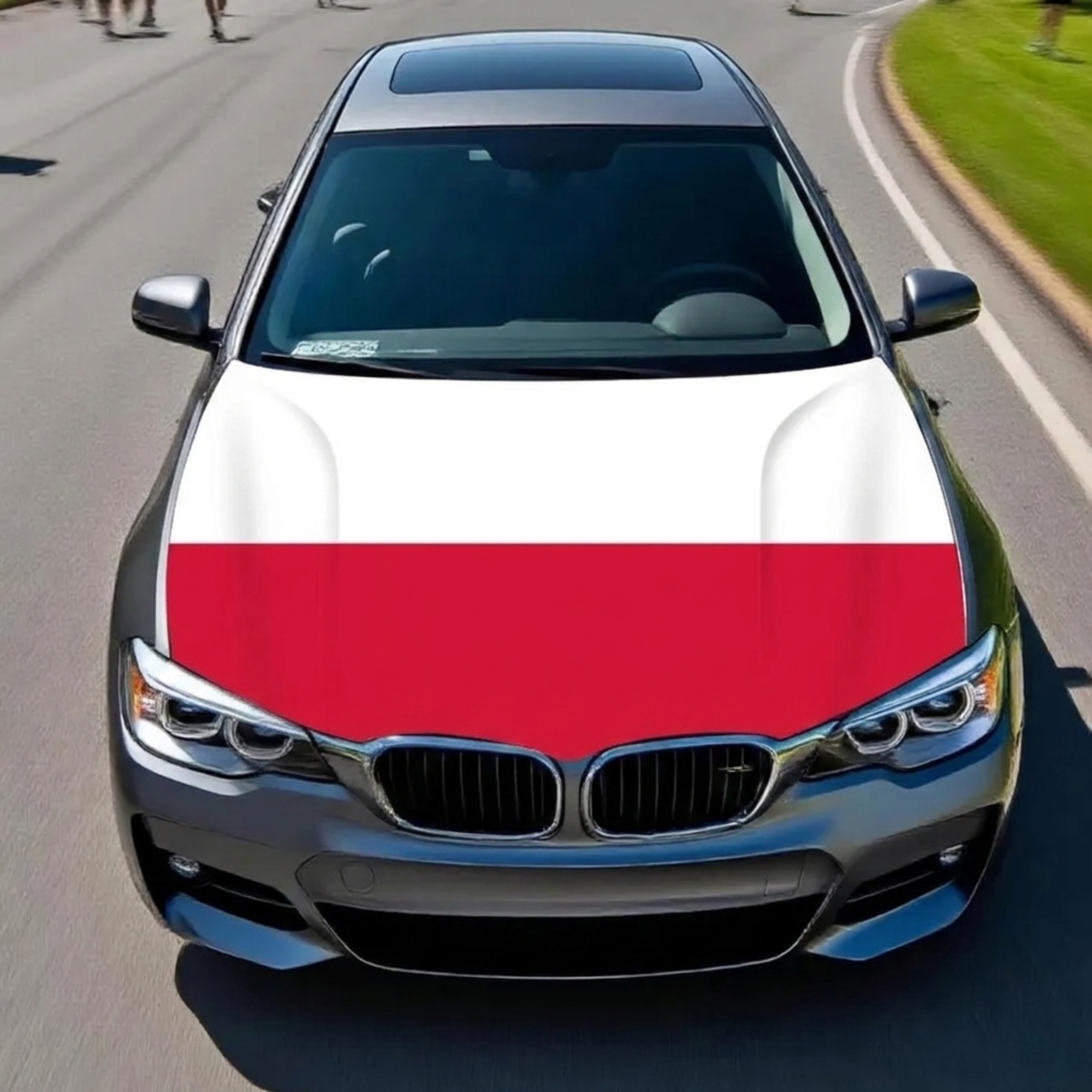 Official FIFA 2026 Poland Flag Car Hood Cover