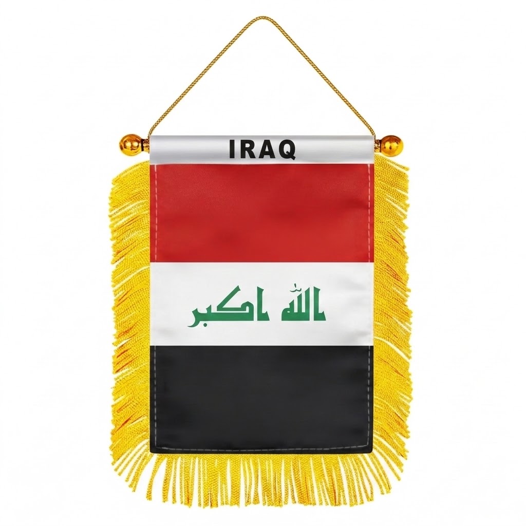 Official FIFA 2026 Iraq Car Window Mini Decorative Flag