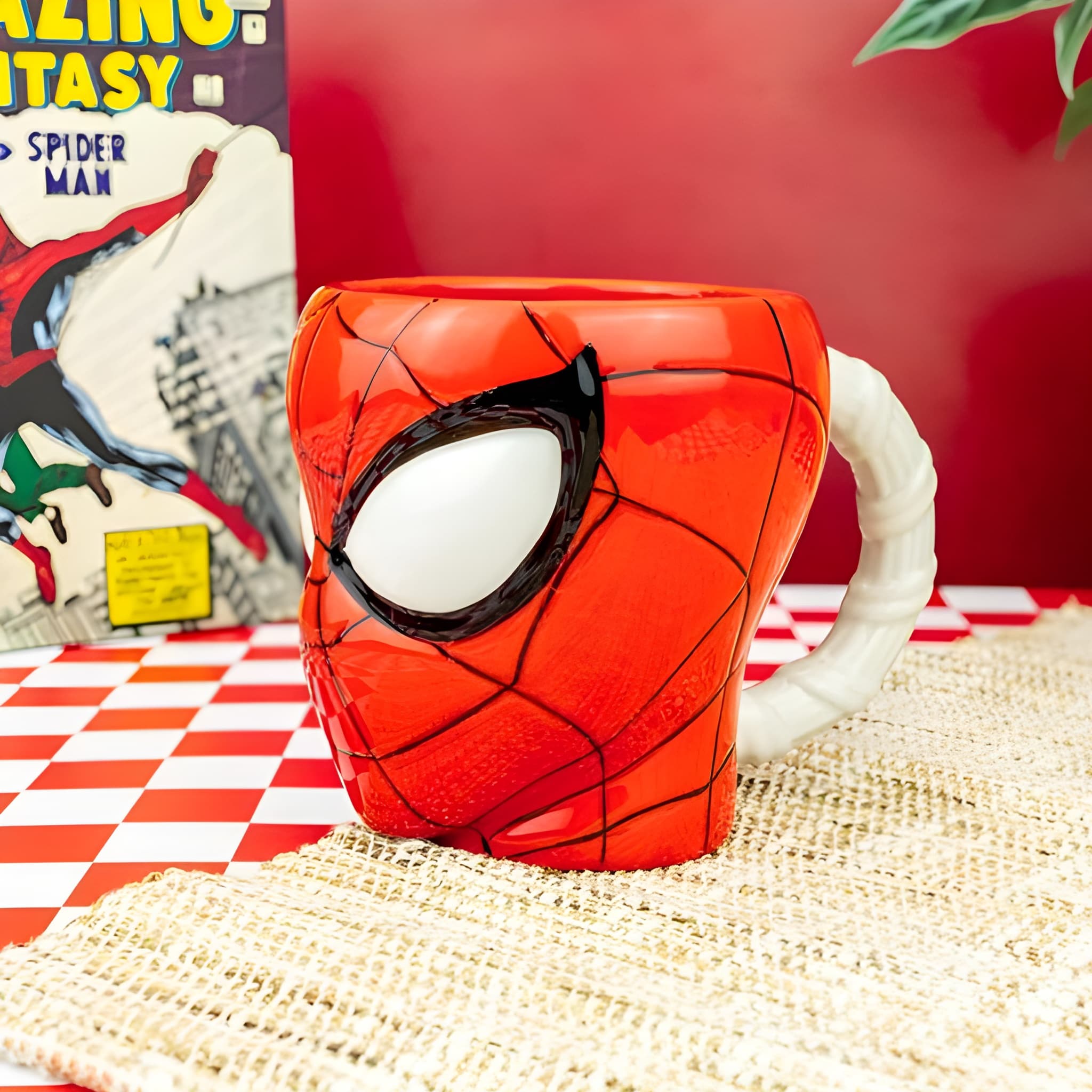 Spider-Man Head 3D Sculpted Ceramic Mug With Web Handle