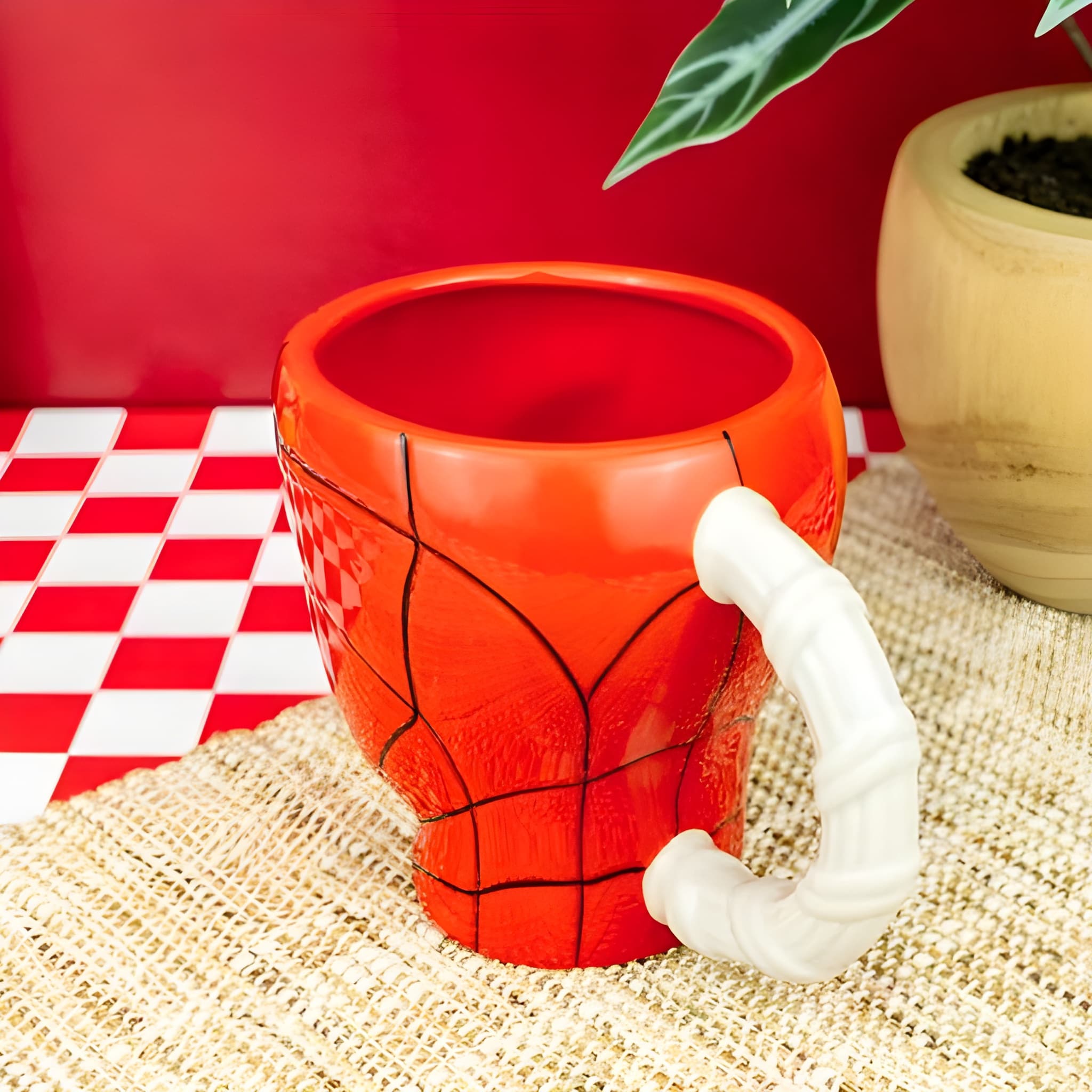  Spider-Man Head 3D Sculpted Ceramic Mug With Web Handle