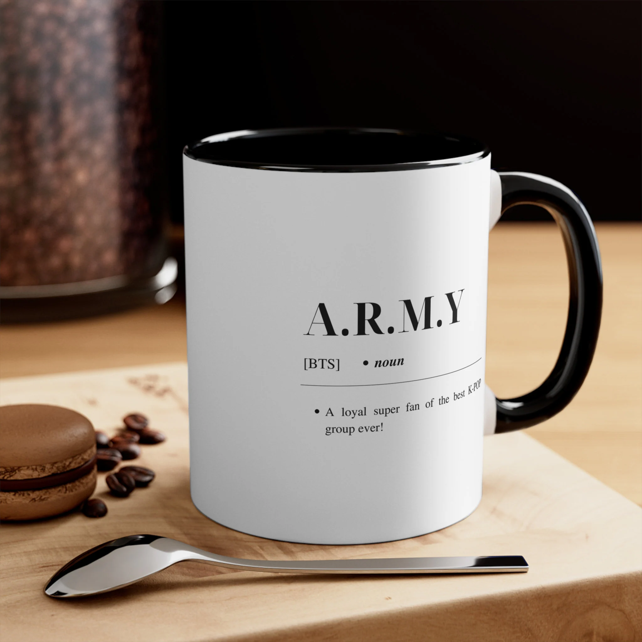 Ceramic music fan coffee mug with colored interior