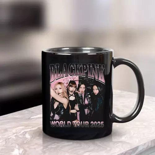 Black Pink Ceramic Music Tour Concert Coffee Mug