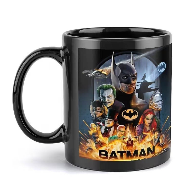 Batman Character Collage Ceramic Mug With Joker And Villains Design