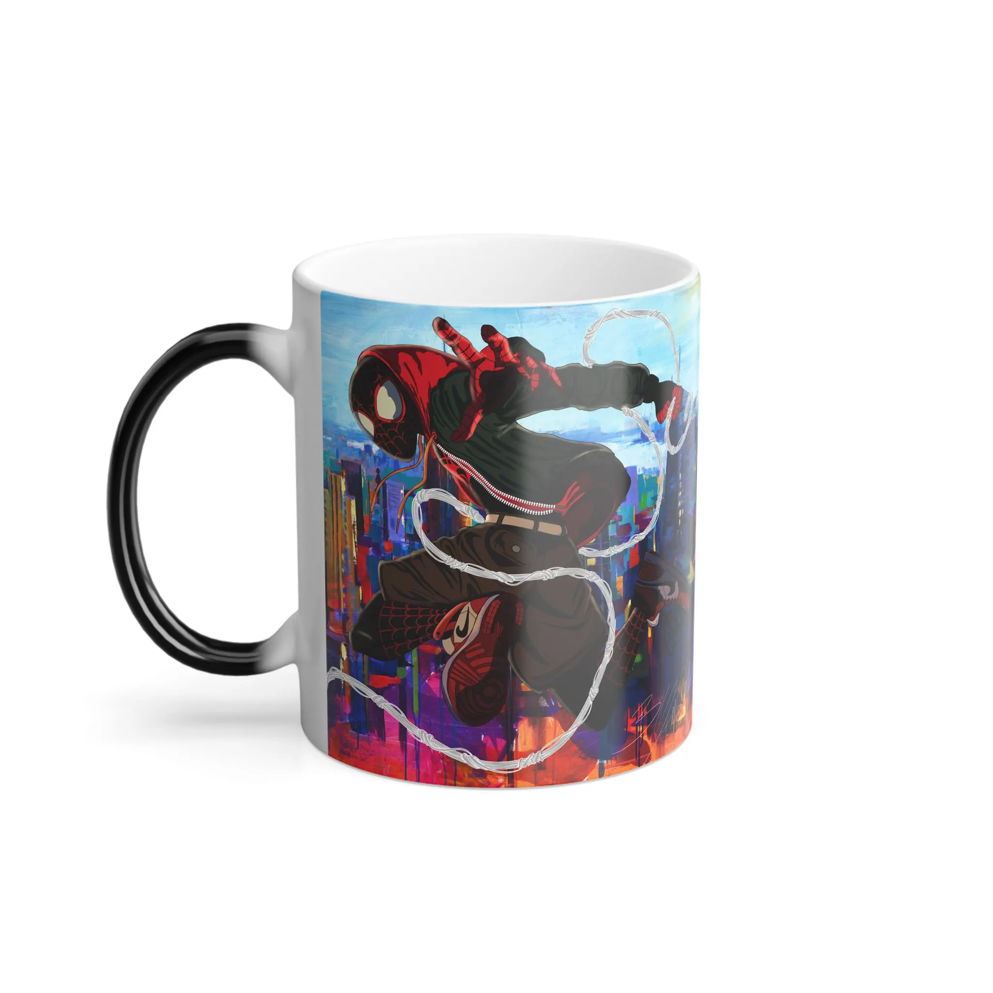 Spider Man Neon City Color Morphing Mug