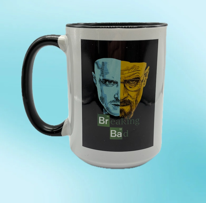 Breaking Bad Walt And Jesse Dual Face Portrait Ceramic Mug