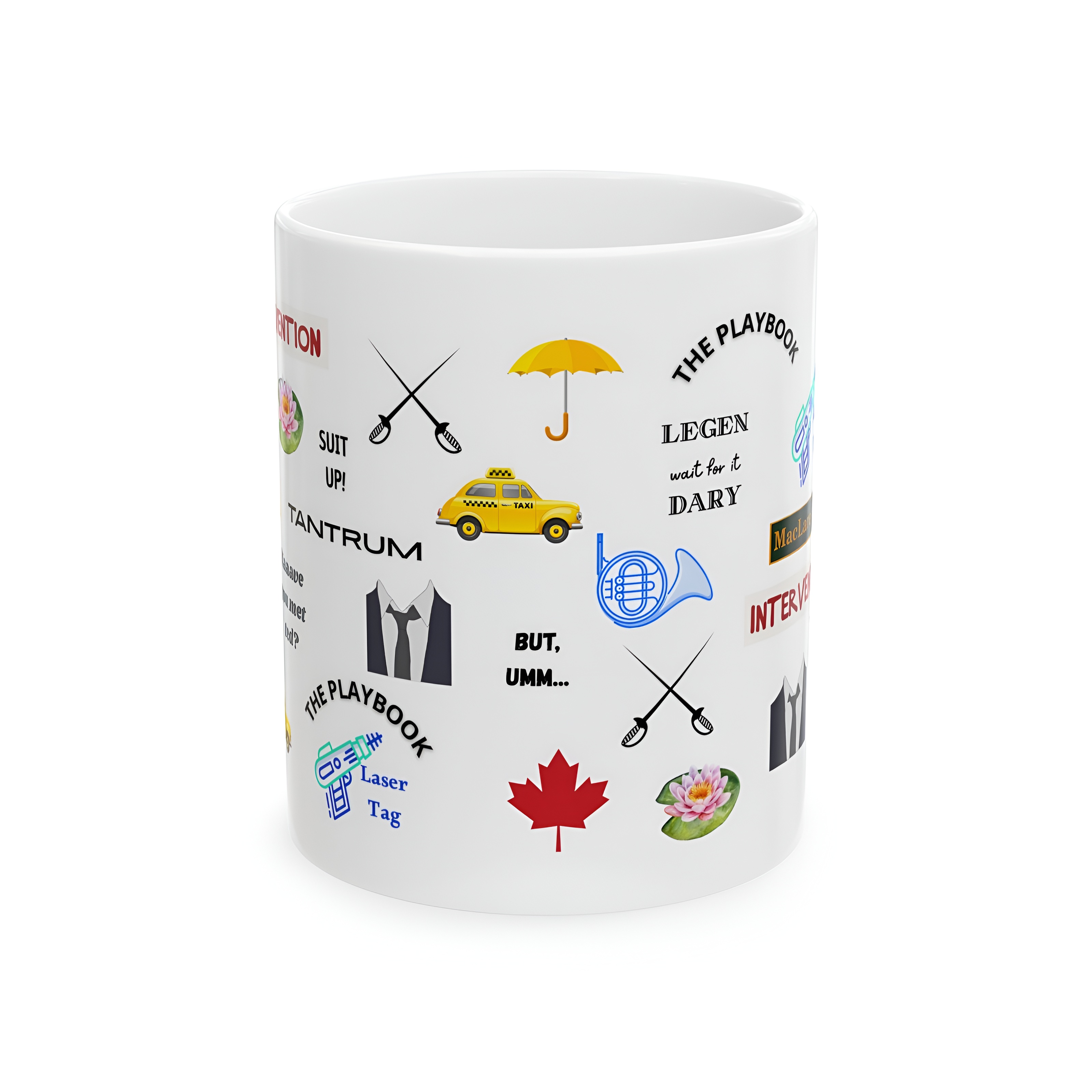 Sitcom Icon Pattern Ceramic Coffee Tea Mug