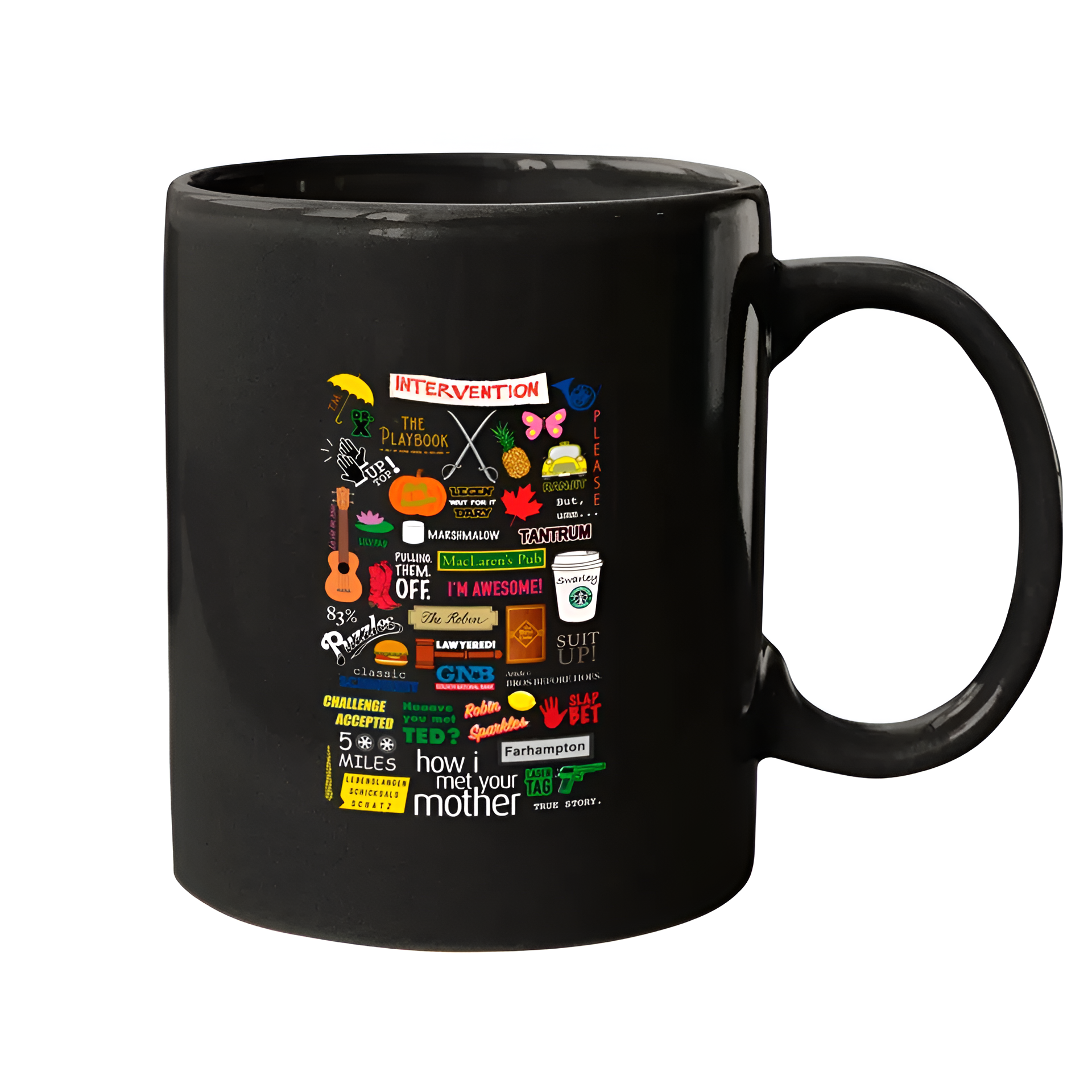 How I Met Your Mother Icons Print Glossy Ceramic Mug