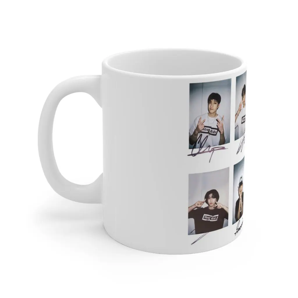 Stray Kids member photo collage ceramic coffee mug 11 ounce capacity