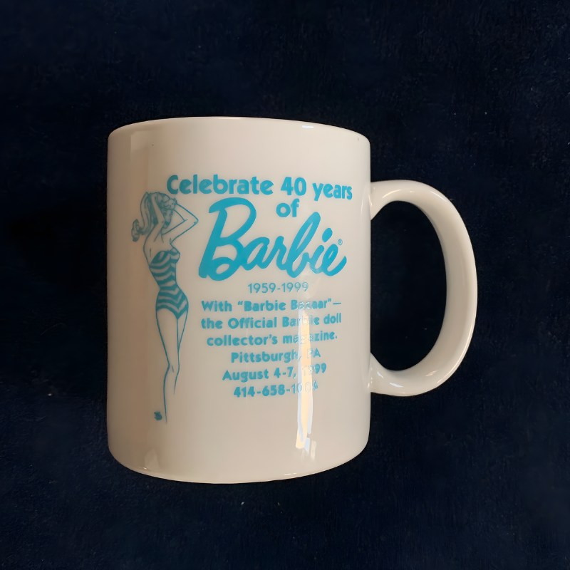 Vintage Barbie Coffee Mug Retro Barbie Ceramic Cup for Girls