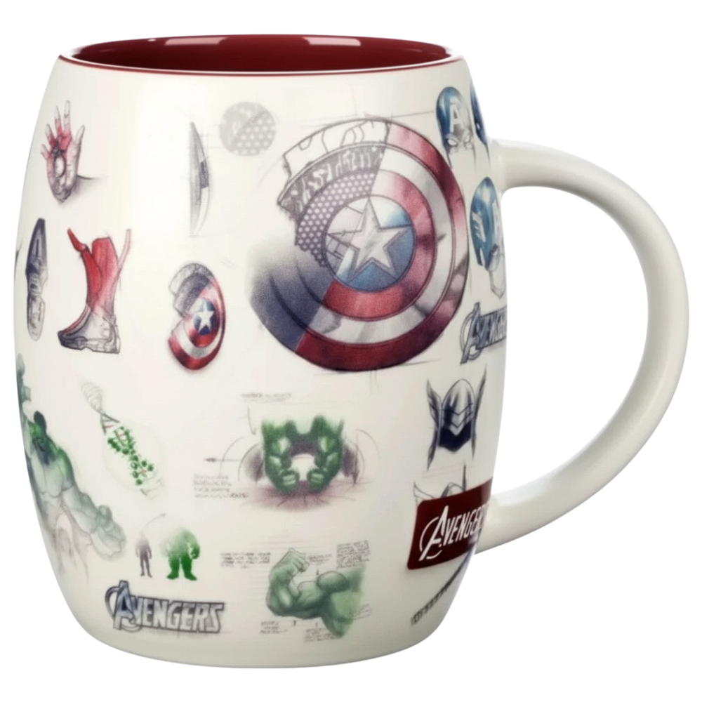 Avengers Sketch Blueprint Barrel Cup