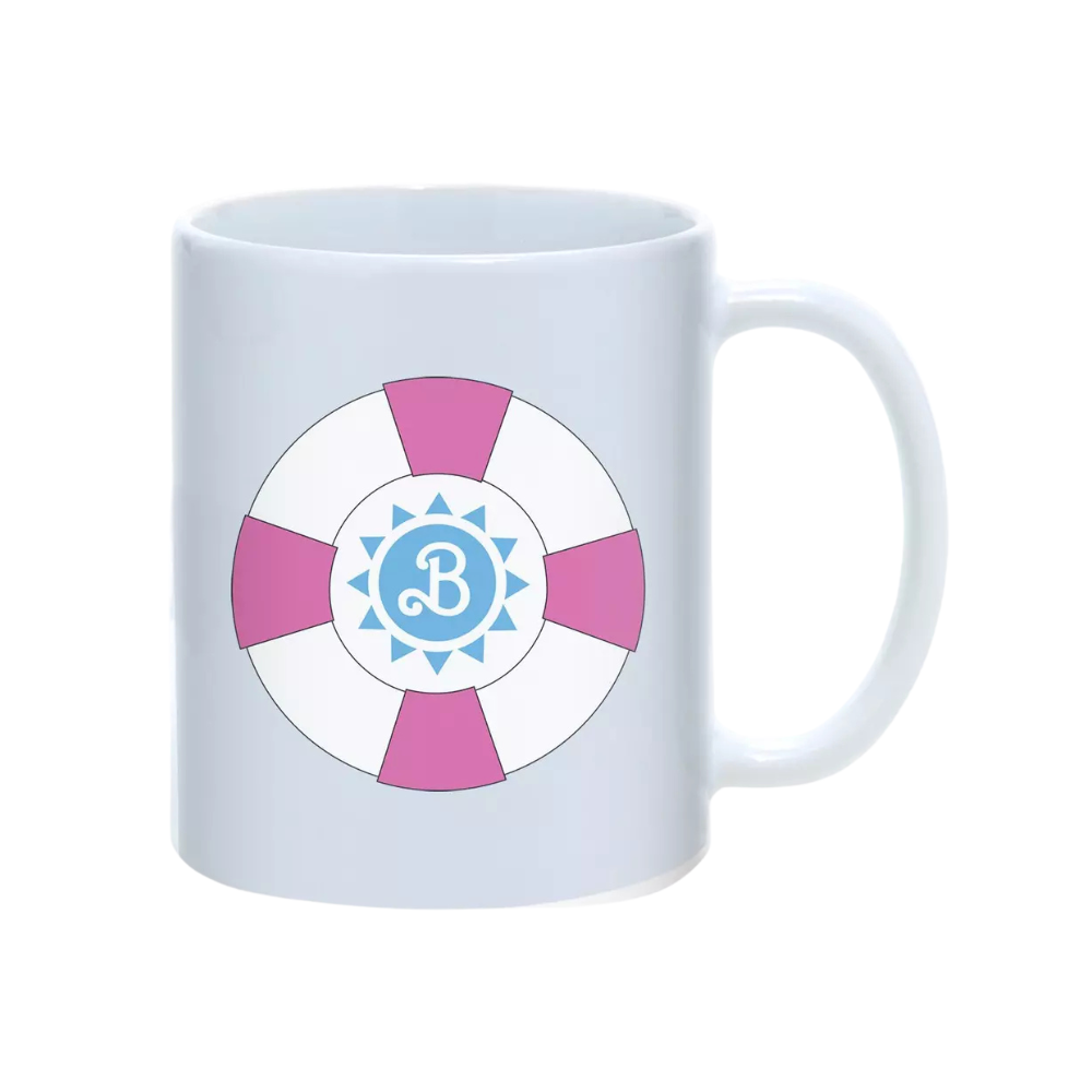 Barbie Beach Logo Coffee Mug 11oz Pink Ceramic Cup