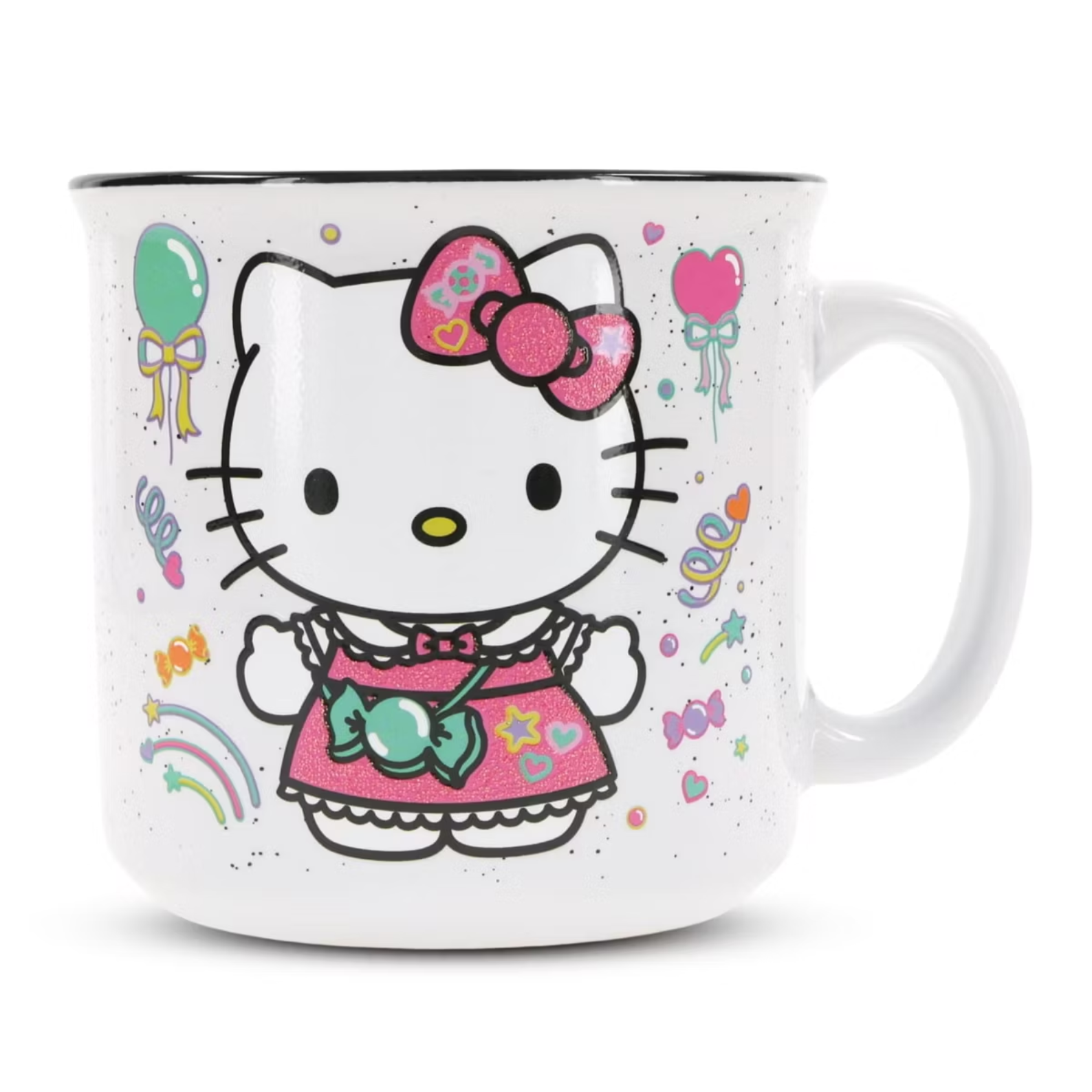Silver Buffalo Sanrio Hello Kitty "Happy Birthday" Ceramic Camper Mug