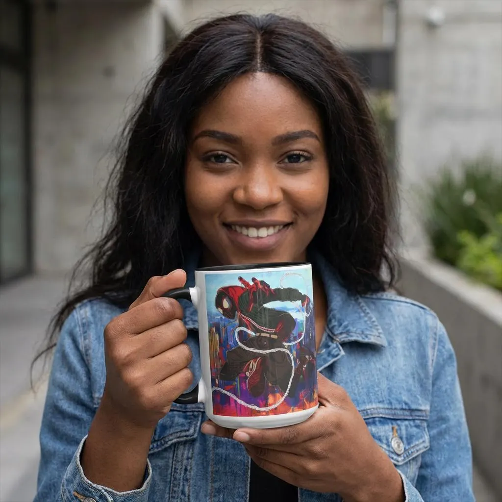 Spider Man Neon City Color Morphing Mug