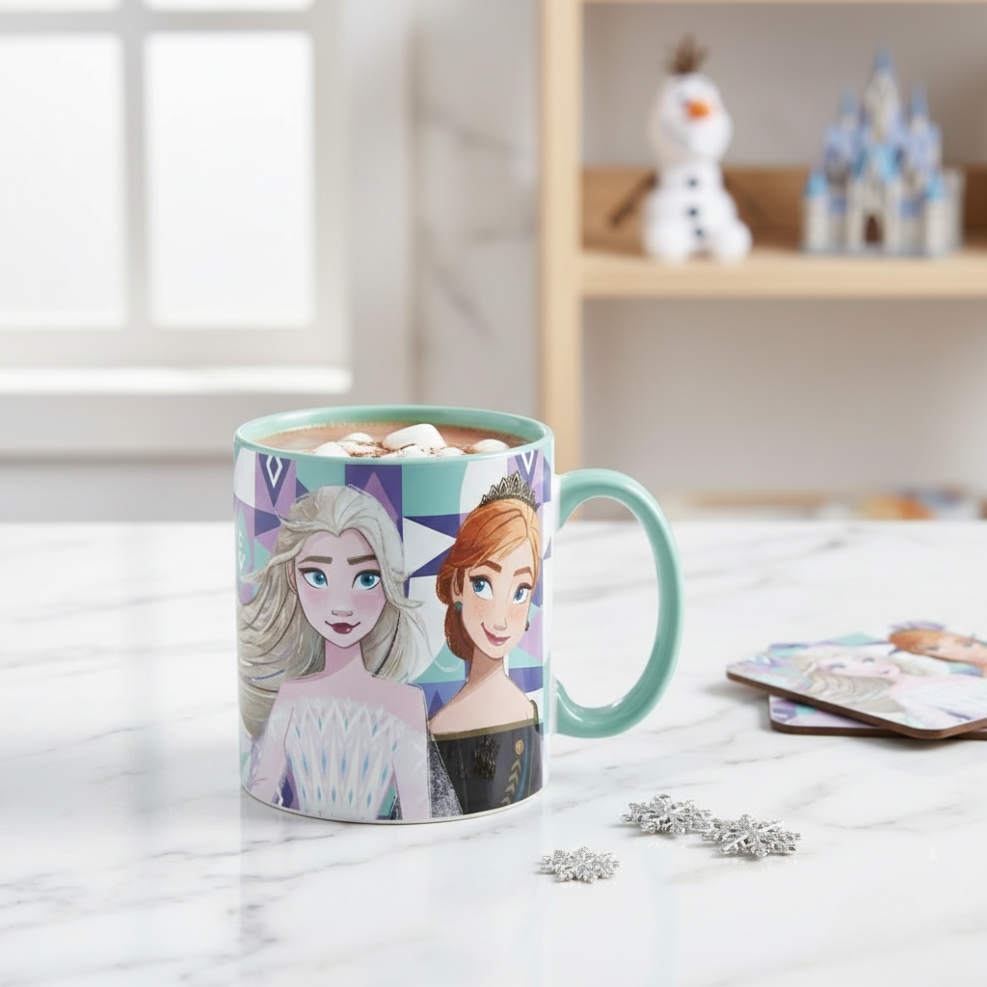 Elsa And Anna Themed Plastic Mug