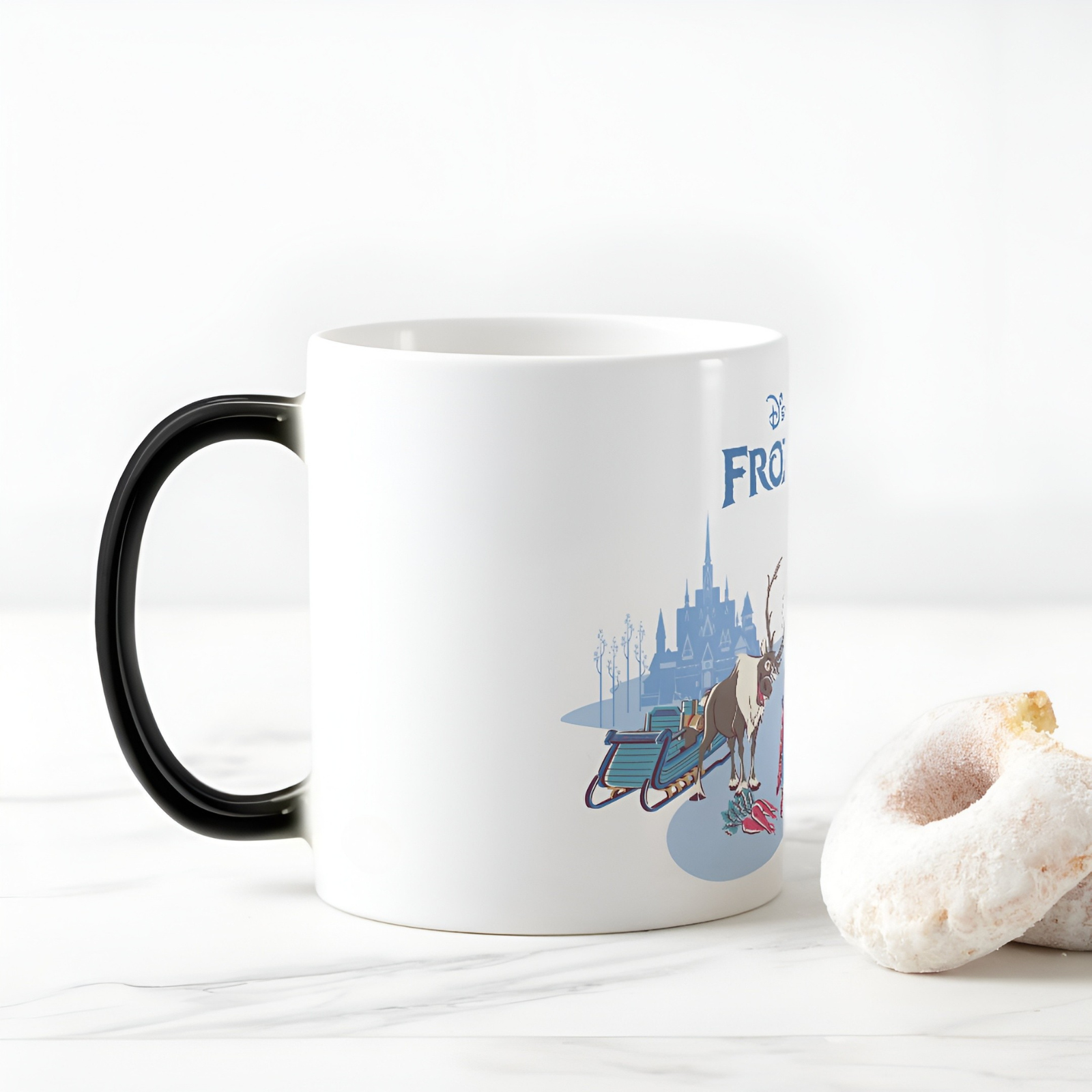 Heat Reveal Coffee Mug With Frozen Character Printed Design