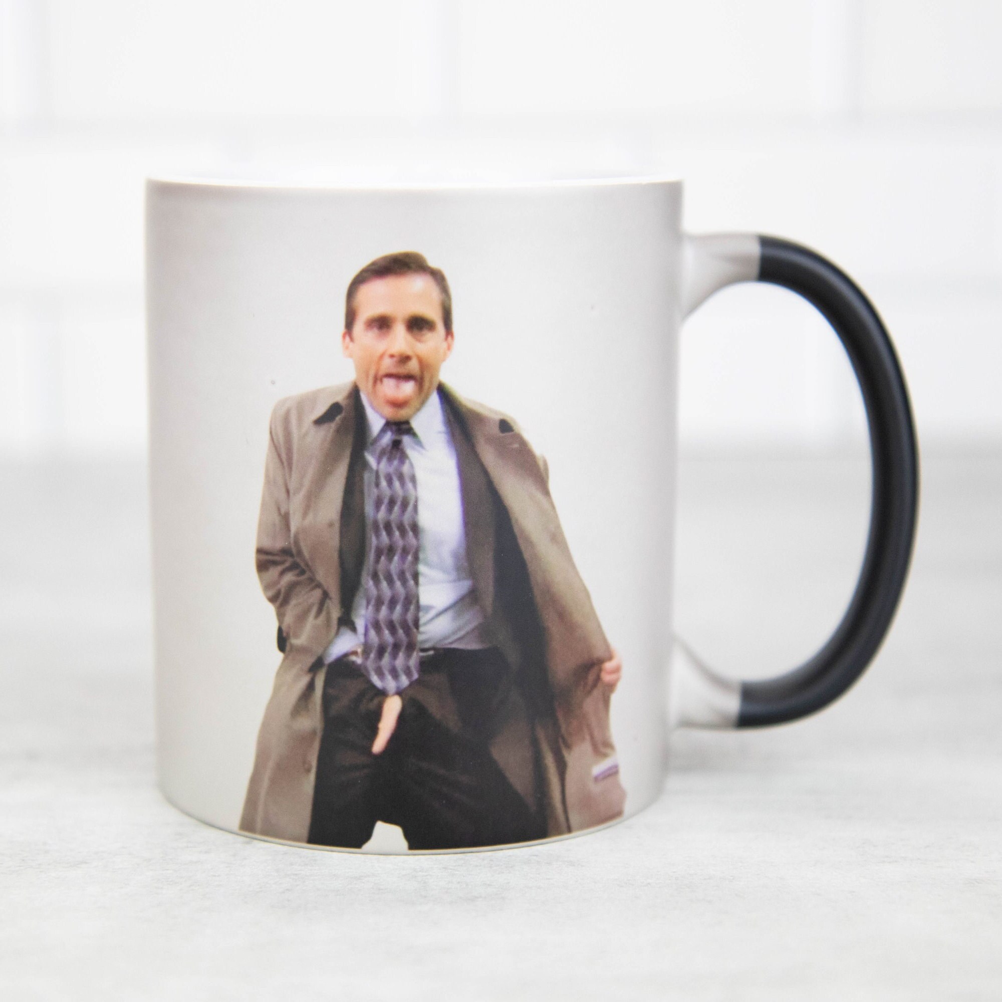 Michael Scott Flashing Scene Ceramic Heat Sensitive Mug Side View