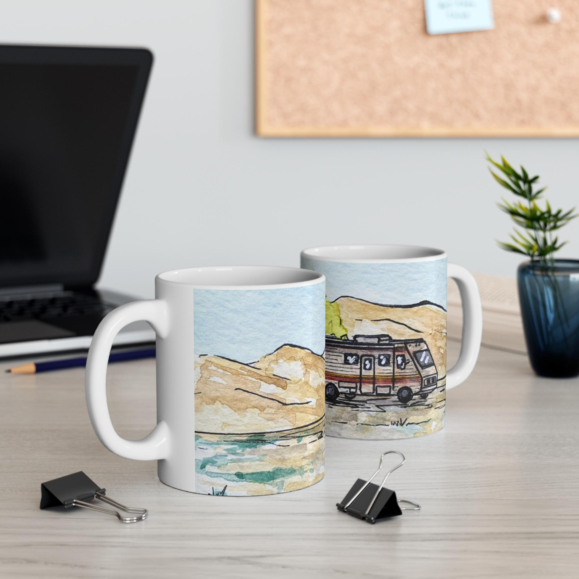 Breaking Bad Walter White Rv Painted Watercolor Artwork Mug