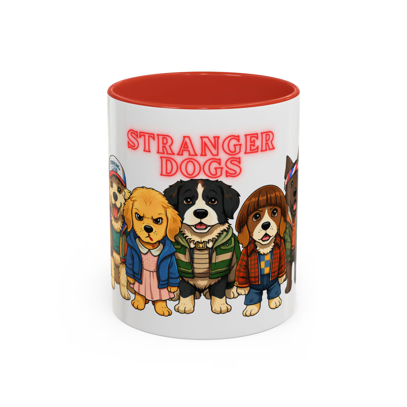 Stranger Dogs Mug, Wraparound Design, Accent Coffee Mug 11oz or 15oz