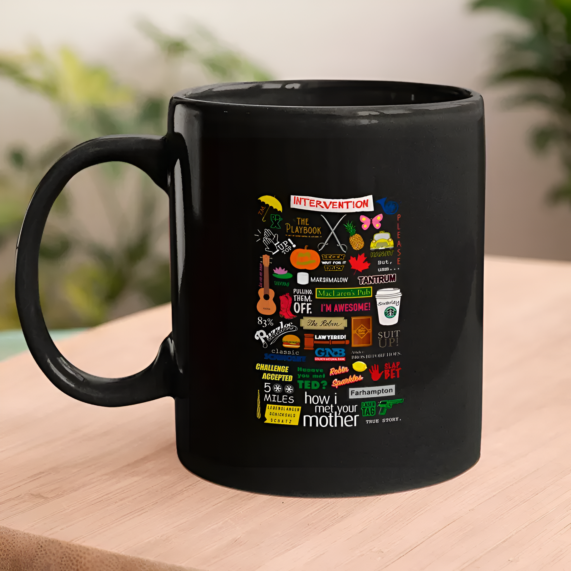 How I Met Your Mother Icons Print Glossy Ceramic Mug