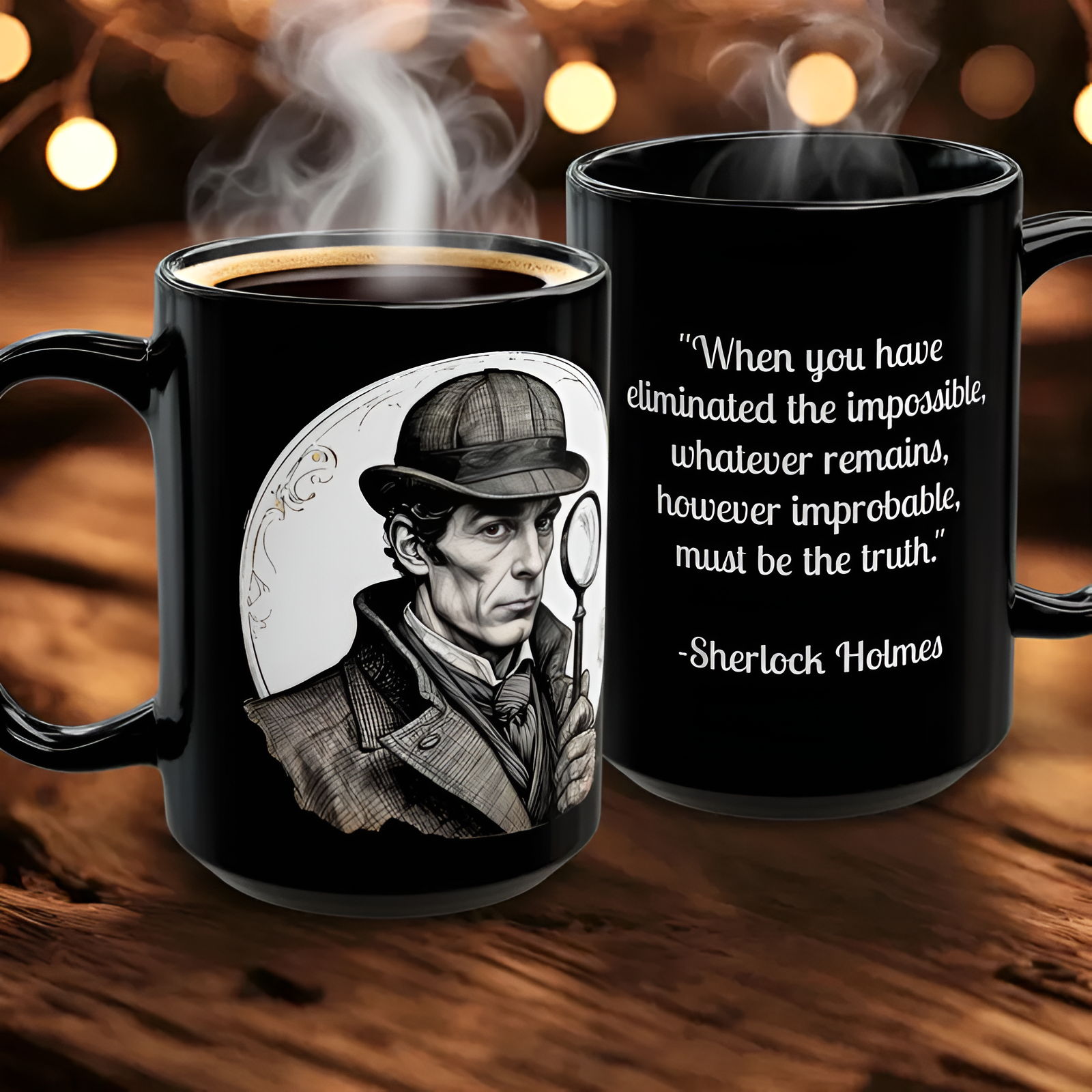 Sherlock Holmes Classic Quote Ceramic Mug