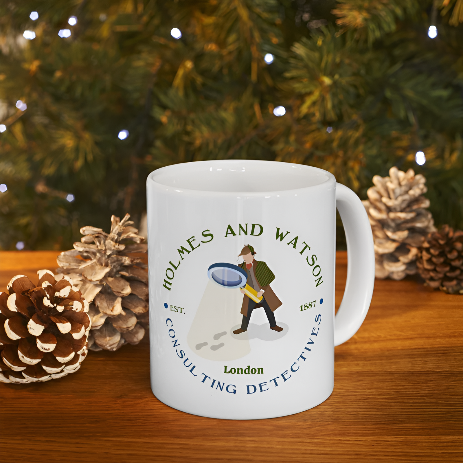 Sherlock Holmes And Watson Detective Ceramic Mug