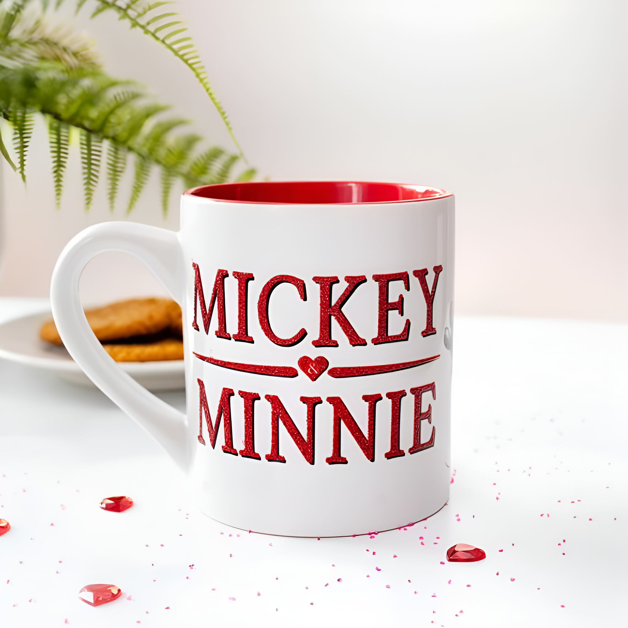 14Oz Mickey and Minnie Sketchbook Glitter Ceramic Mug