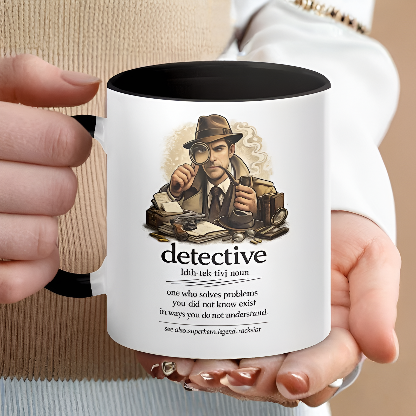 Sherlock Style Vintage Detective Definition Mug