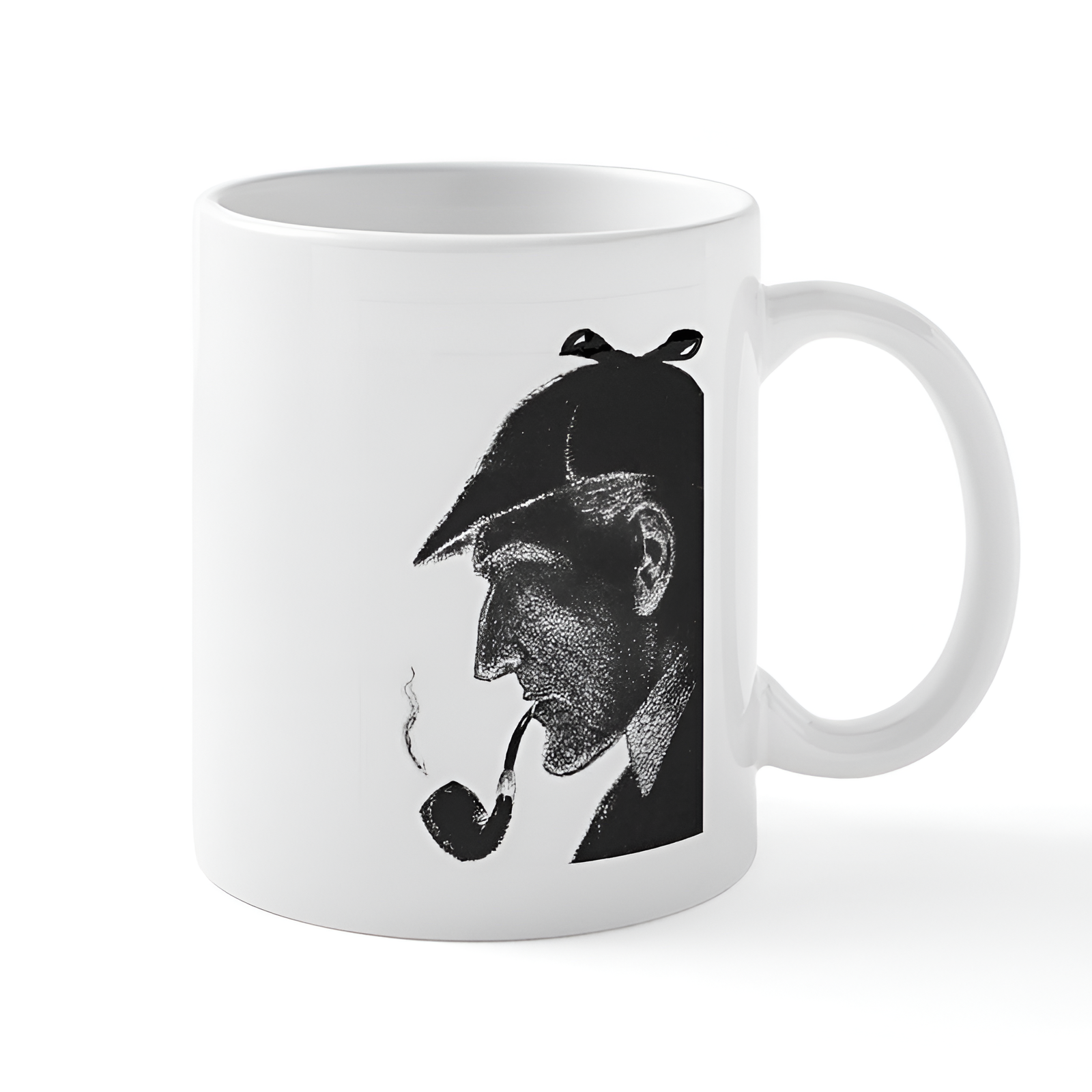 Sherlock Holmes Smoking Pipe Portrait Classic Coffee Mug