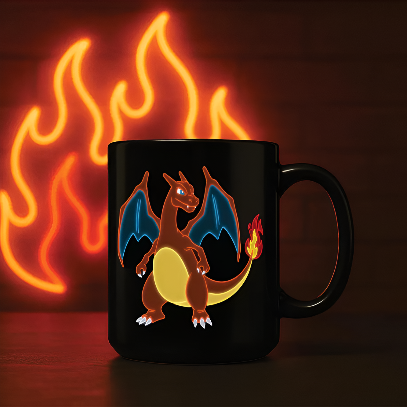 15 Oz Neon Charizard Pokemon Mug 