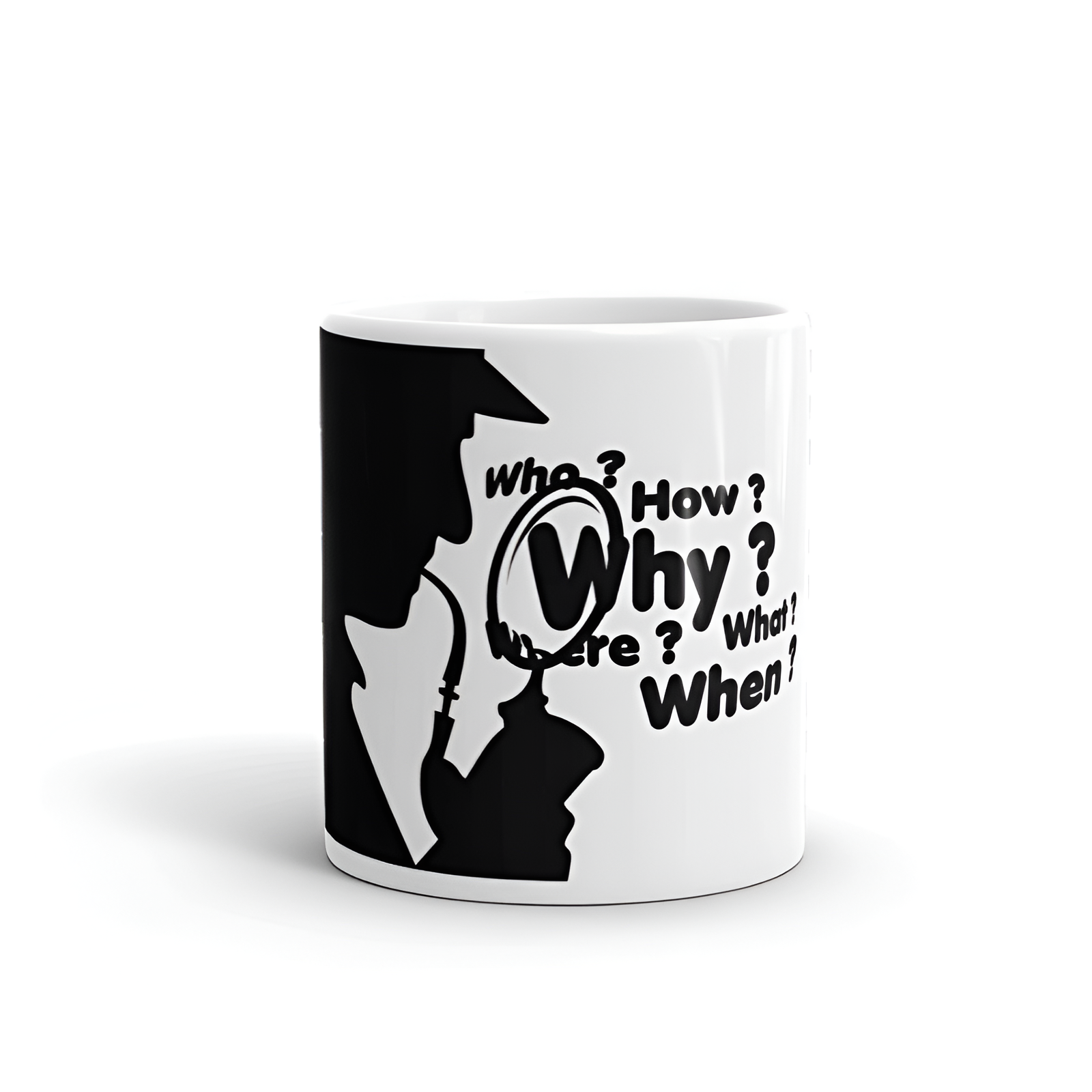 Sherlock Holmes Profile Print Ceramic Coffee Mug