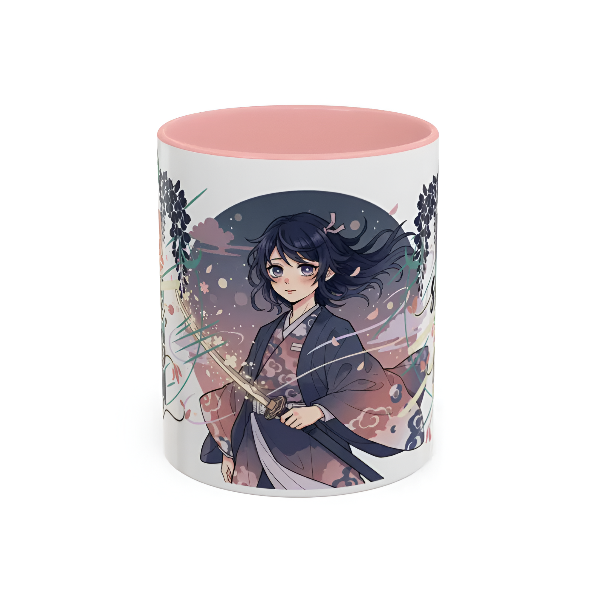 Anime Character Floral Ceramic Accent Vessel