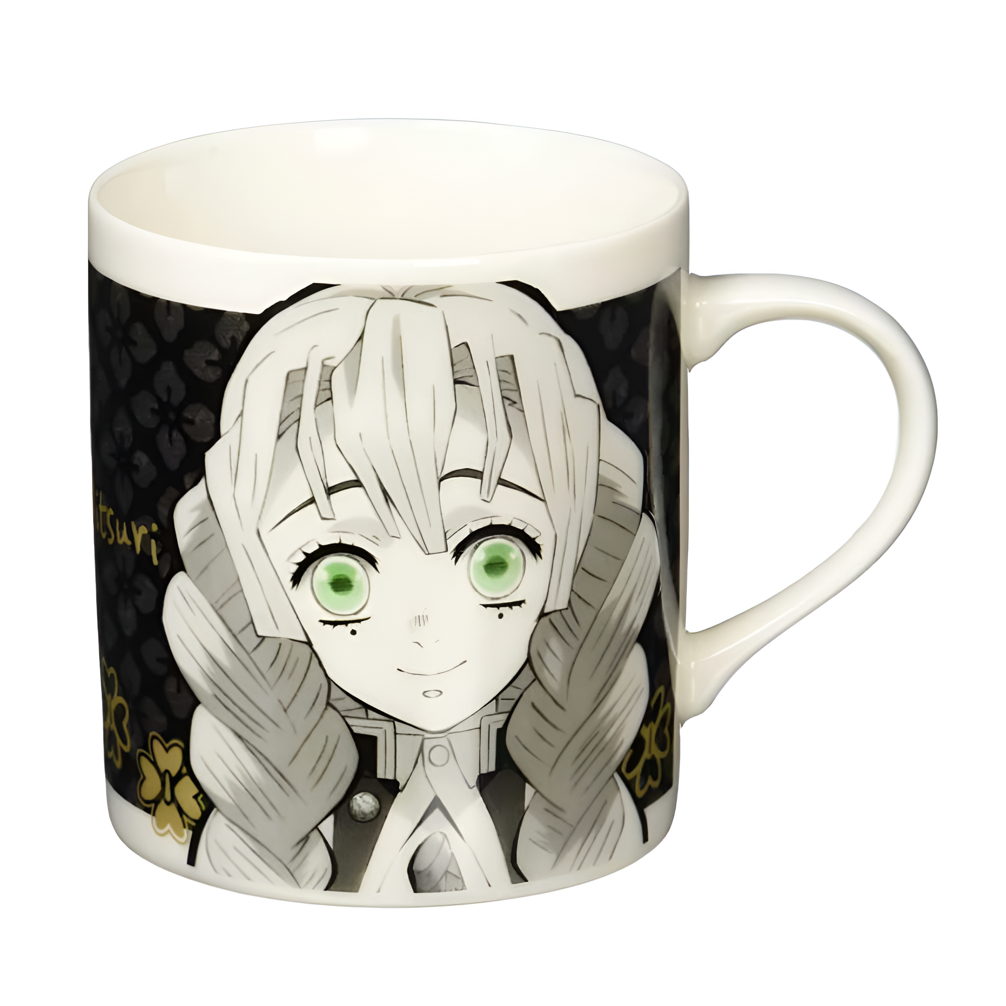 Mitsuri Kanroji Monochrome Anime Porcelain Mug