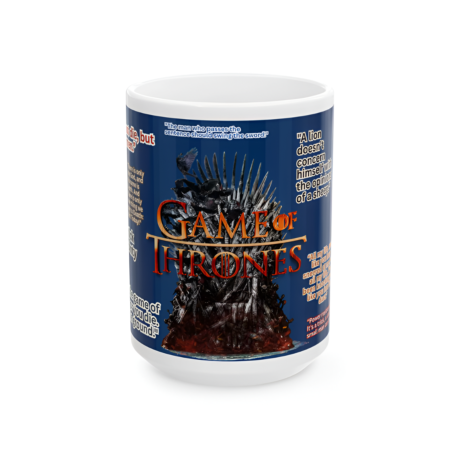 Game Of Thrones Themed Iron Throne Quotes Printed Coffee Mug