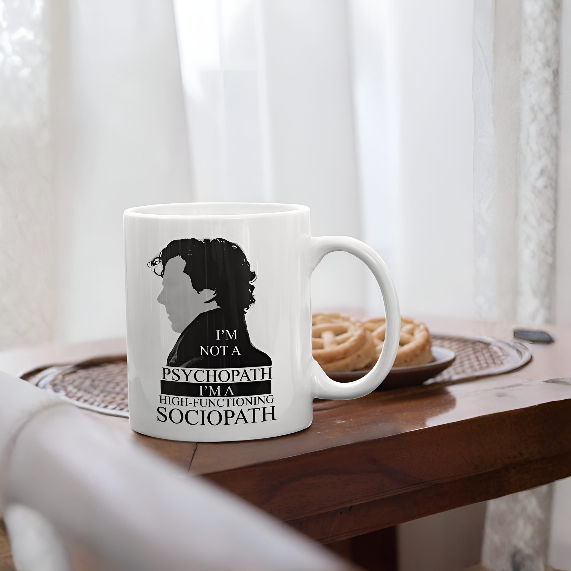 Sherlock Holmes Sociopath Ceramic Coffee Mug