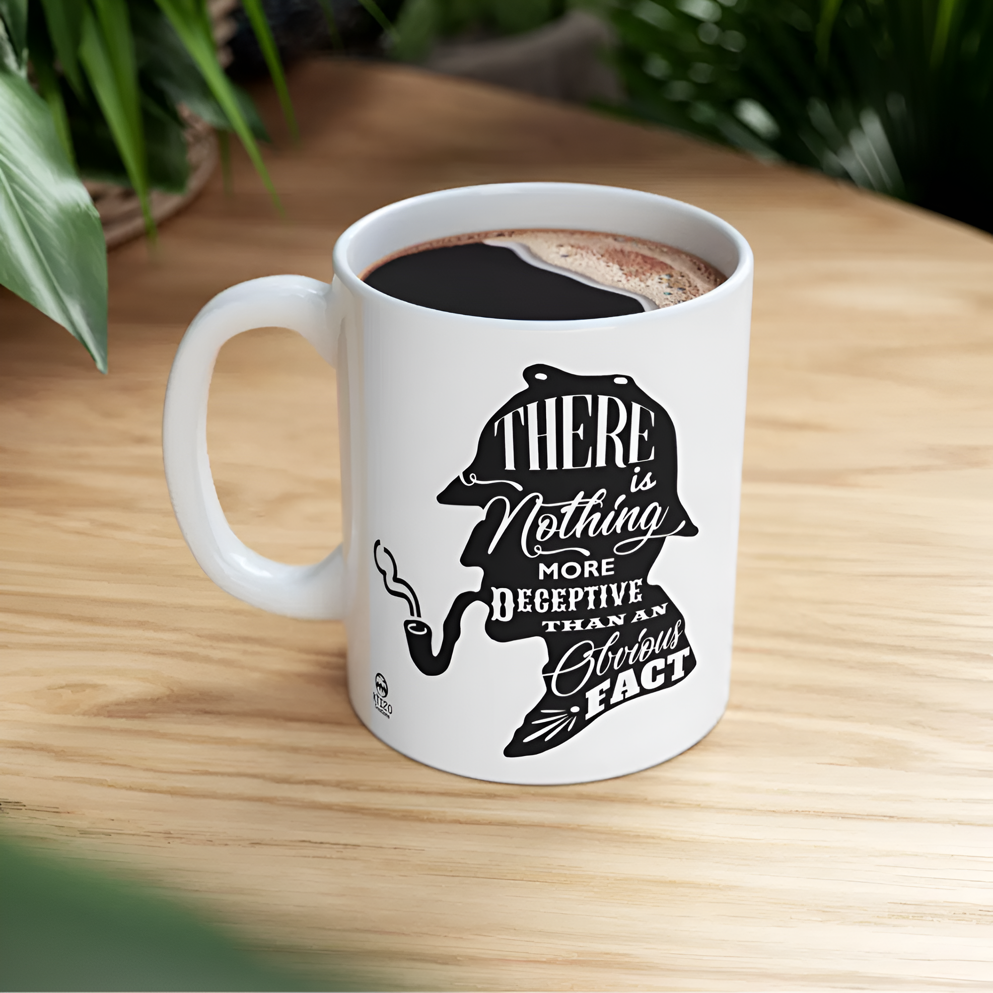 Sherlock Holmes Silhouette Literary Ceramic Coffee Mug