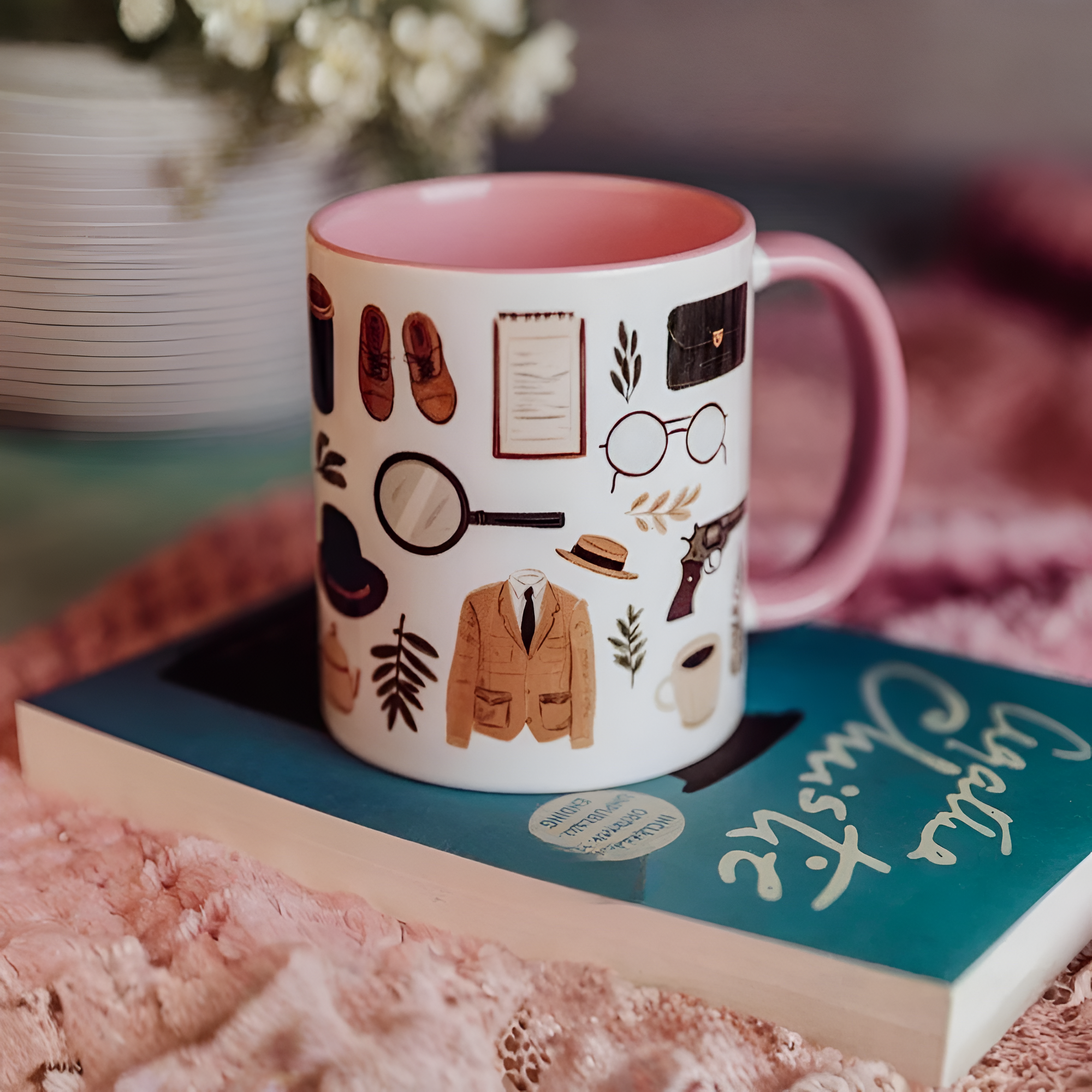 Sherlock Holmes And Agatha Christie Mystery Mug
