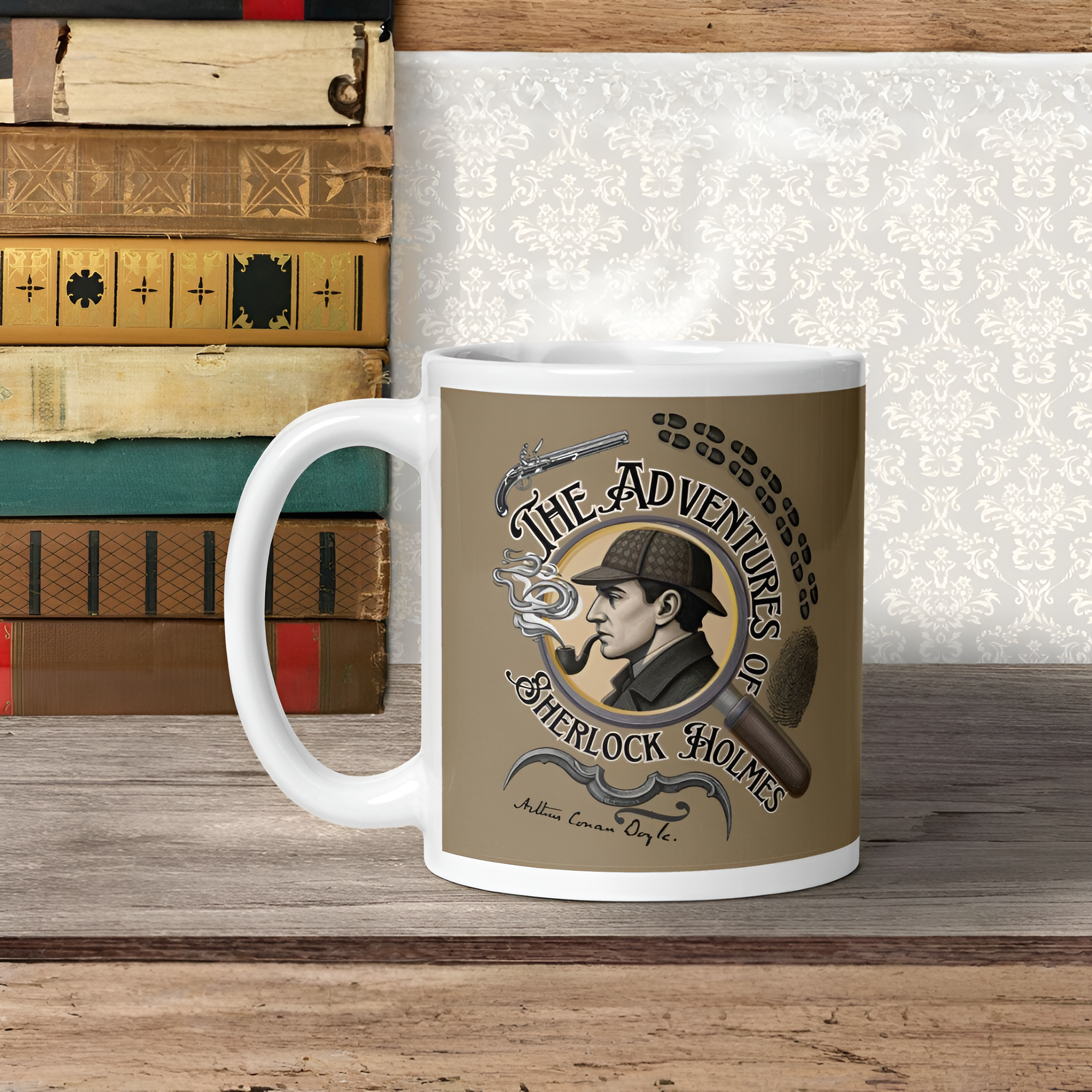 Sherlock Holmes Detective Icons Ceramic Coffee Mug