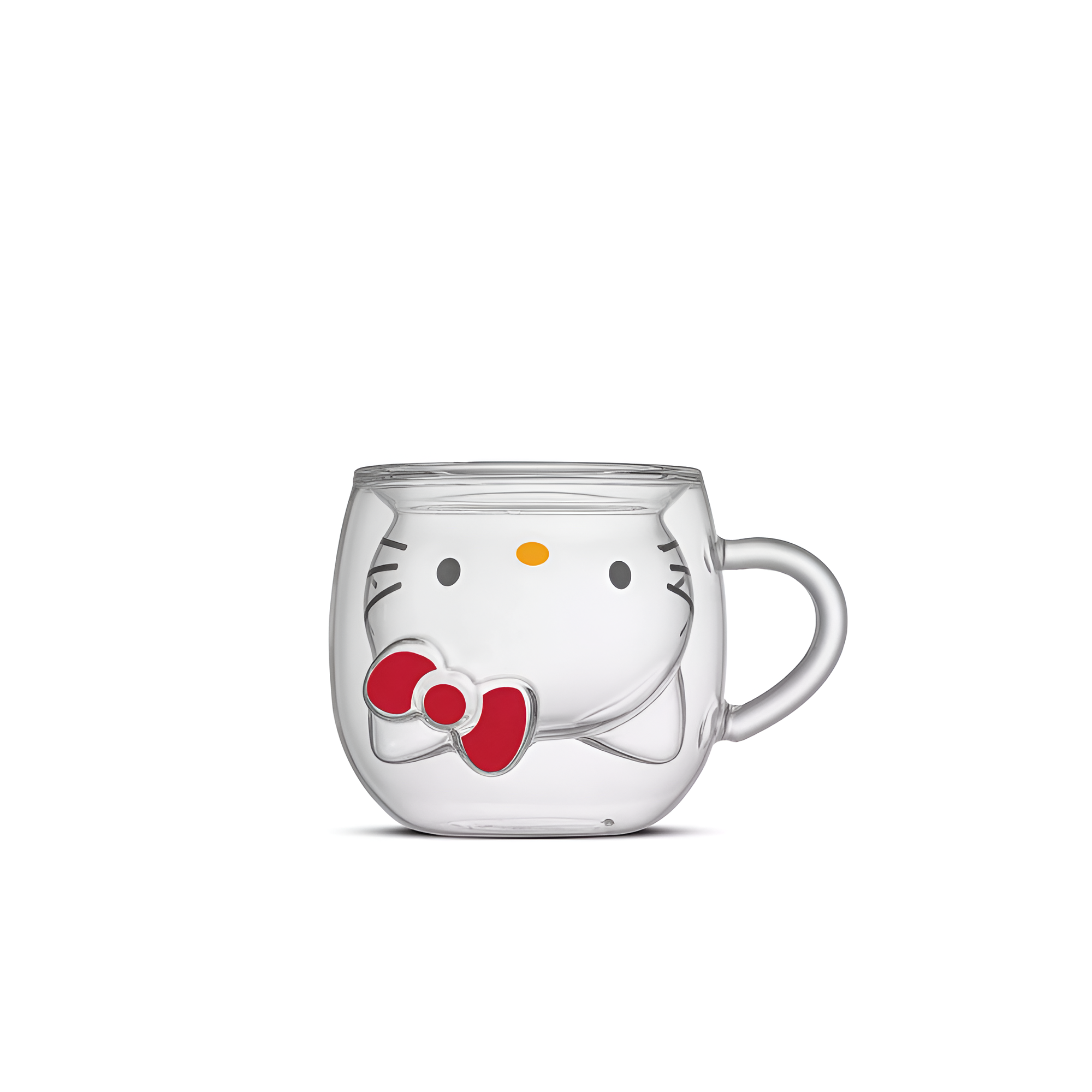 Hello Kitty Character Themed Double Wall Glass Espresso Mug