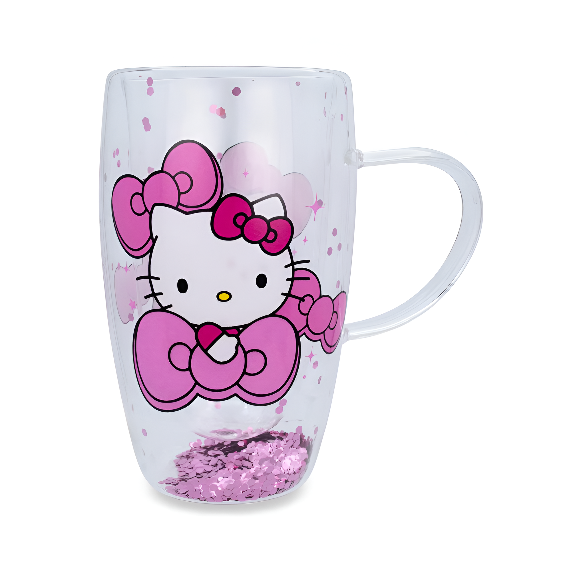 Hello Kitty Character Themed Confetti Glass Mug