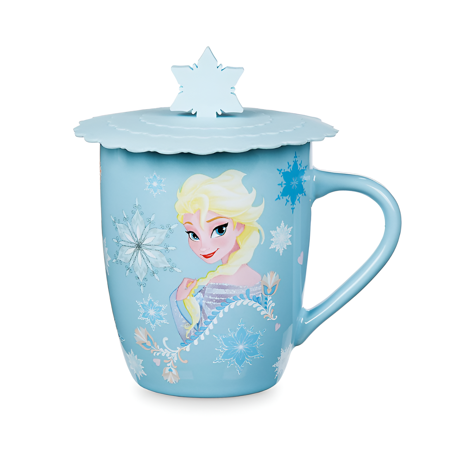 Frozen Princess Mug with Lid Anna and Elsa Ceramic Coffee Cup