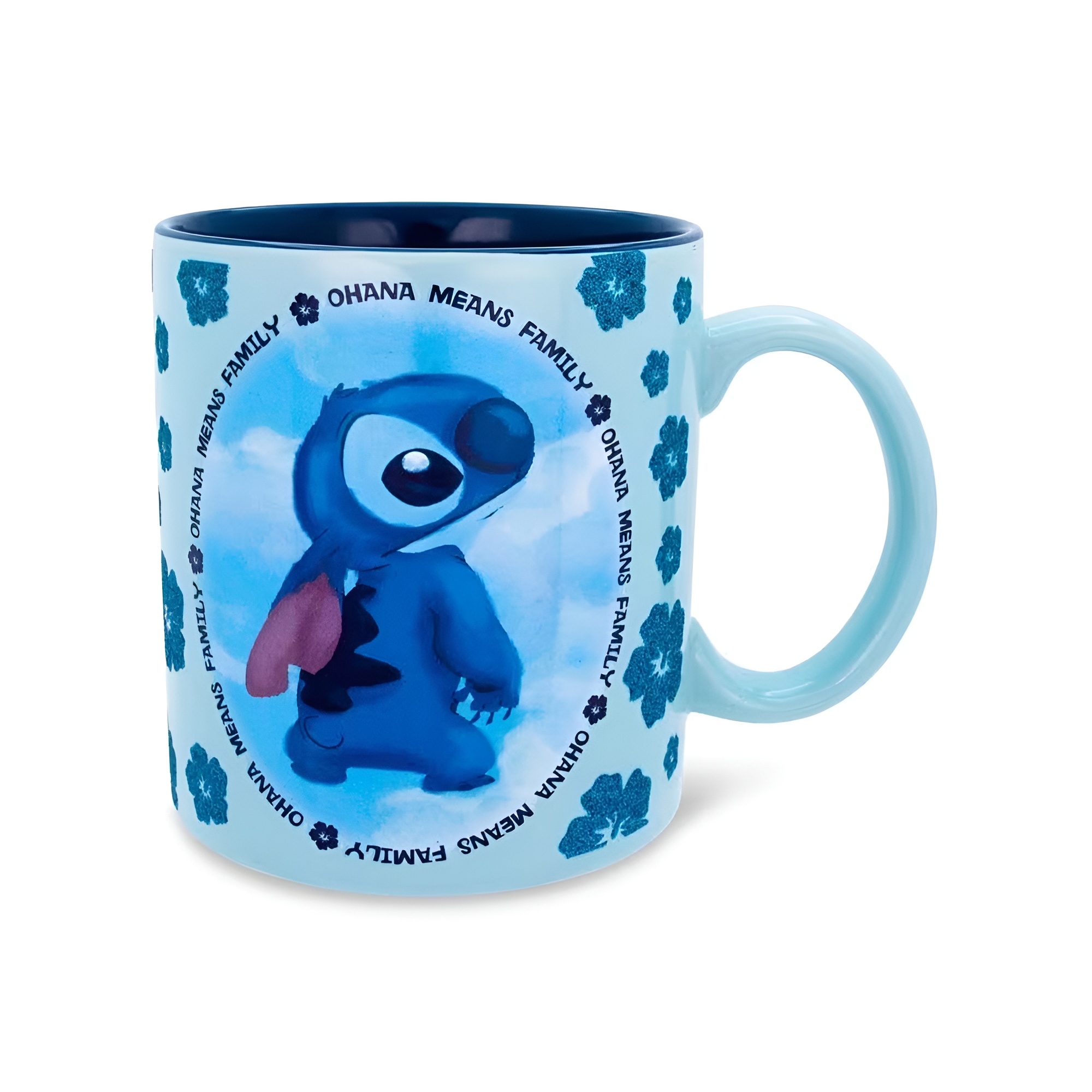Ohana Means Family Text Print 20oz Stitch Ceramic Coffee Cup