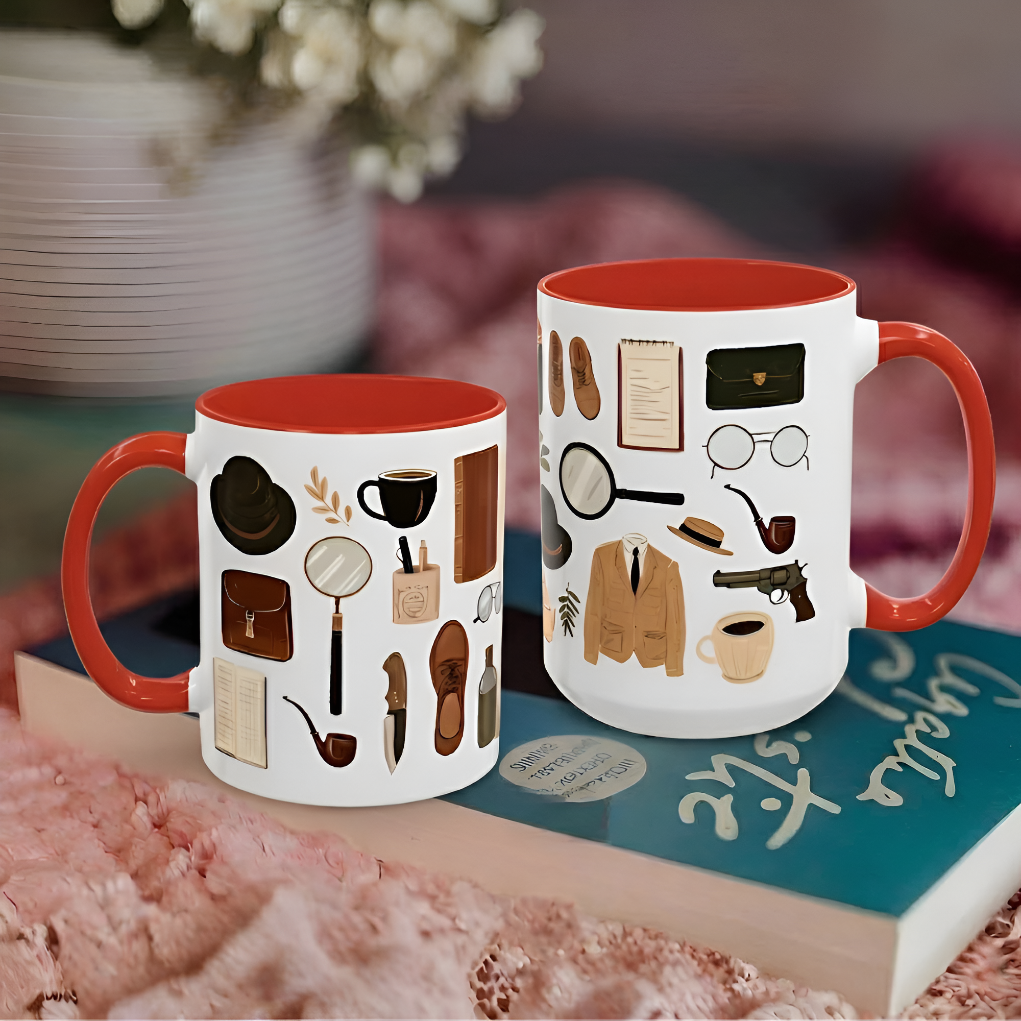 Sherlock Holmes And Agatha Christie Mystery Mug