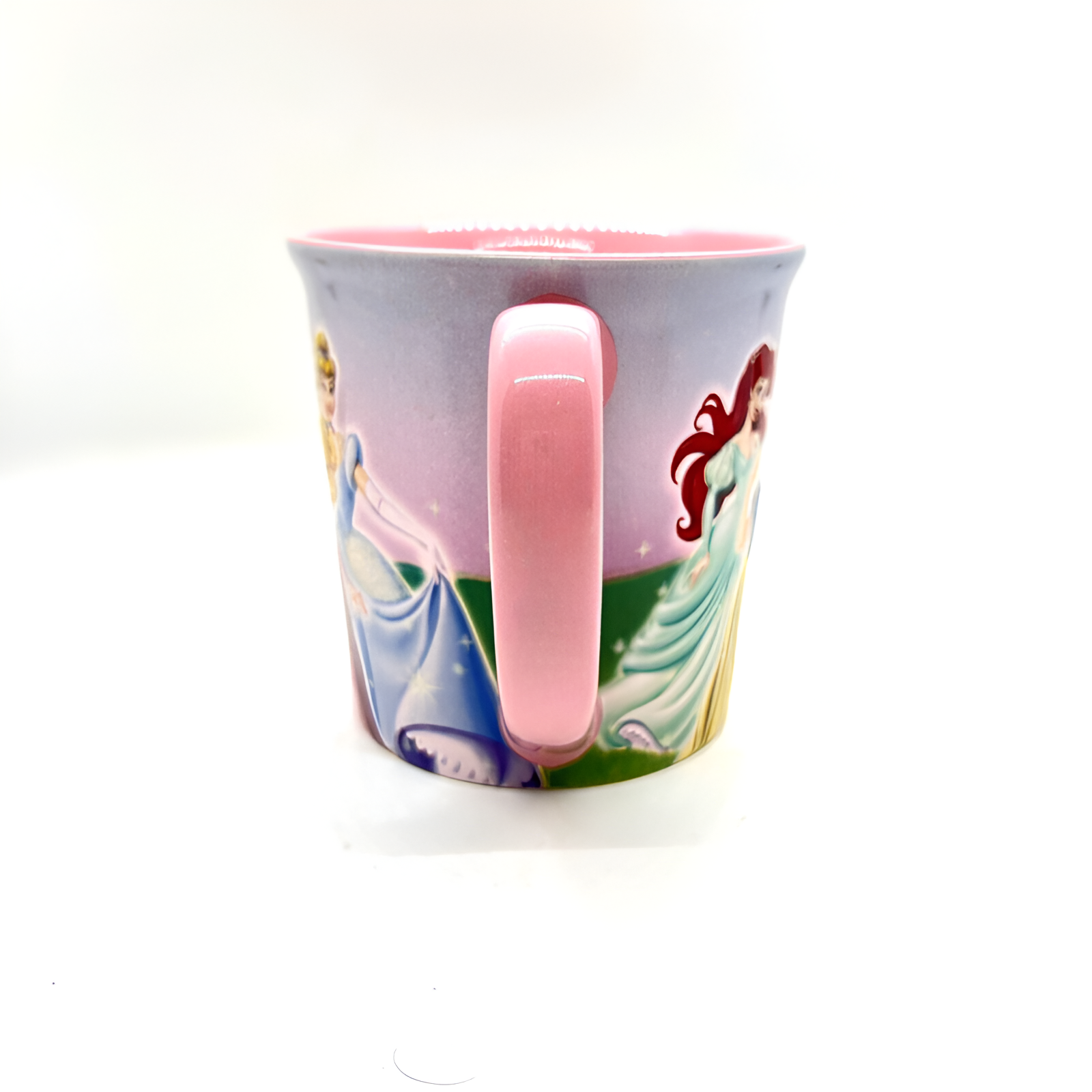 Cinderella Ariel Belle Disney Mug Glitter Pink Ceramic Coffee & Tea Cup