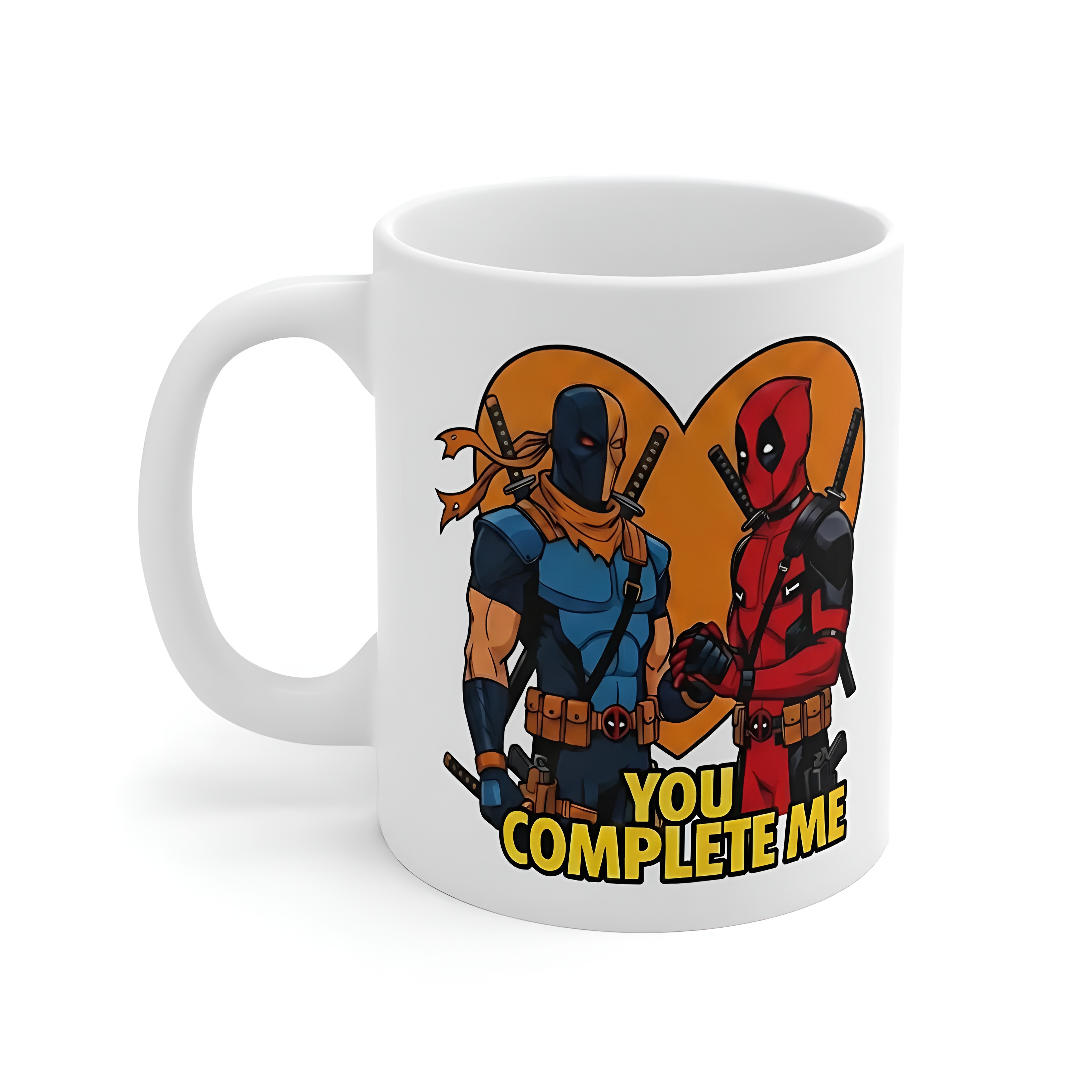 You Complete Me Superhero Mug Deadpool Batman Joker Coffee Cup