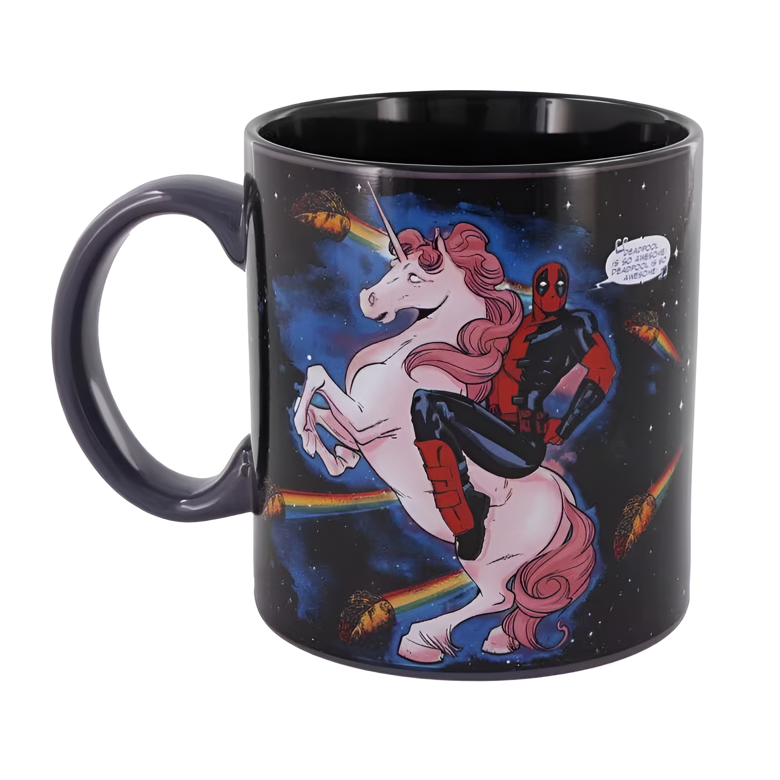 Marvel Deadpool Mug 20oz Unicorn in Space Ceramic Coffee Cup
